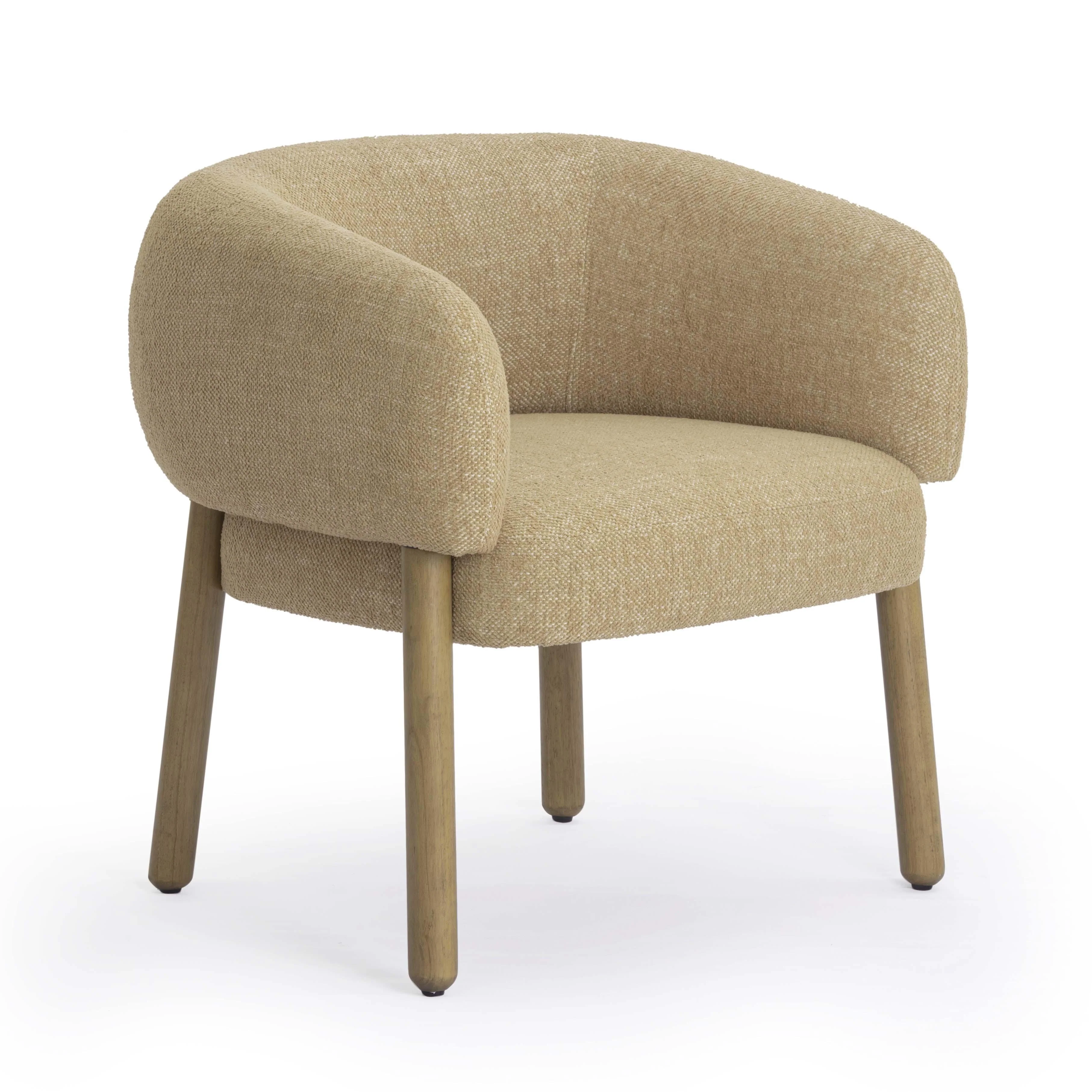 Foxy Textured Fabric Accent Chair