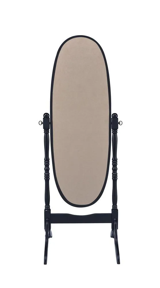 Foyet Black Oval Cheval Mirror - Image 5