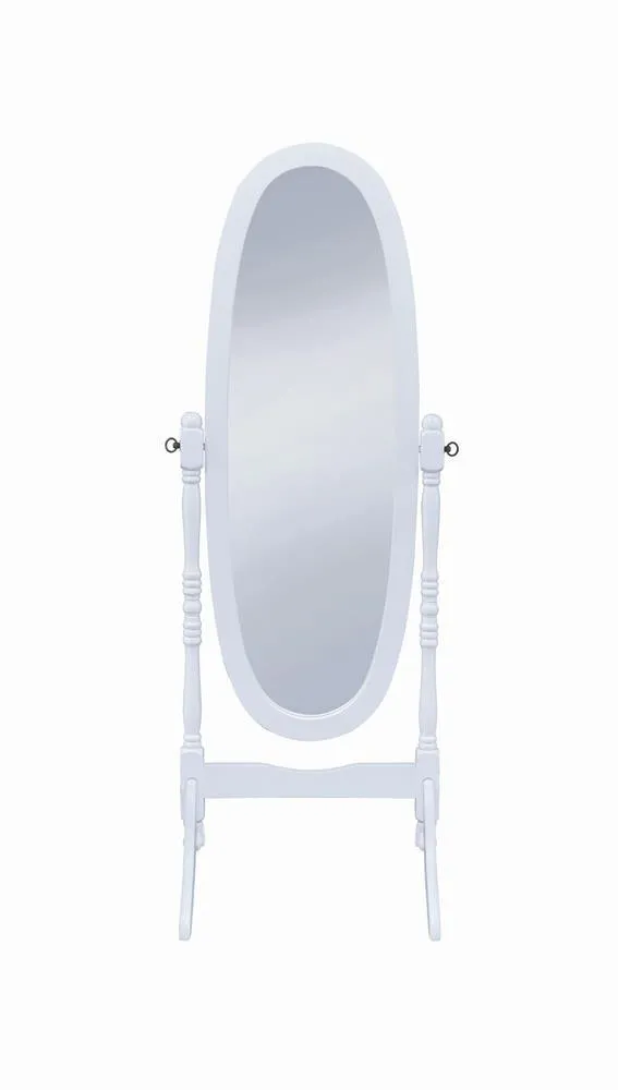 Foyet White Oval Cheval Mirror - Image 3