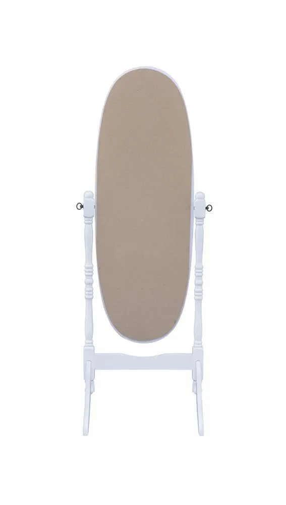 Foyet White Oval Cheval Mirror - Image 4