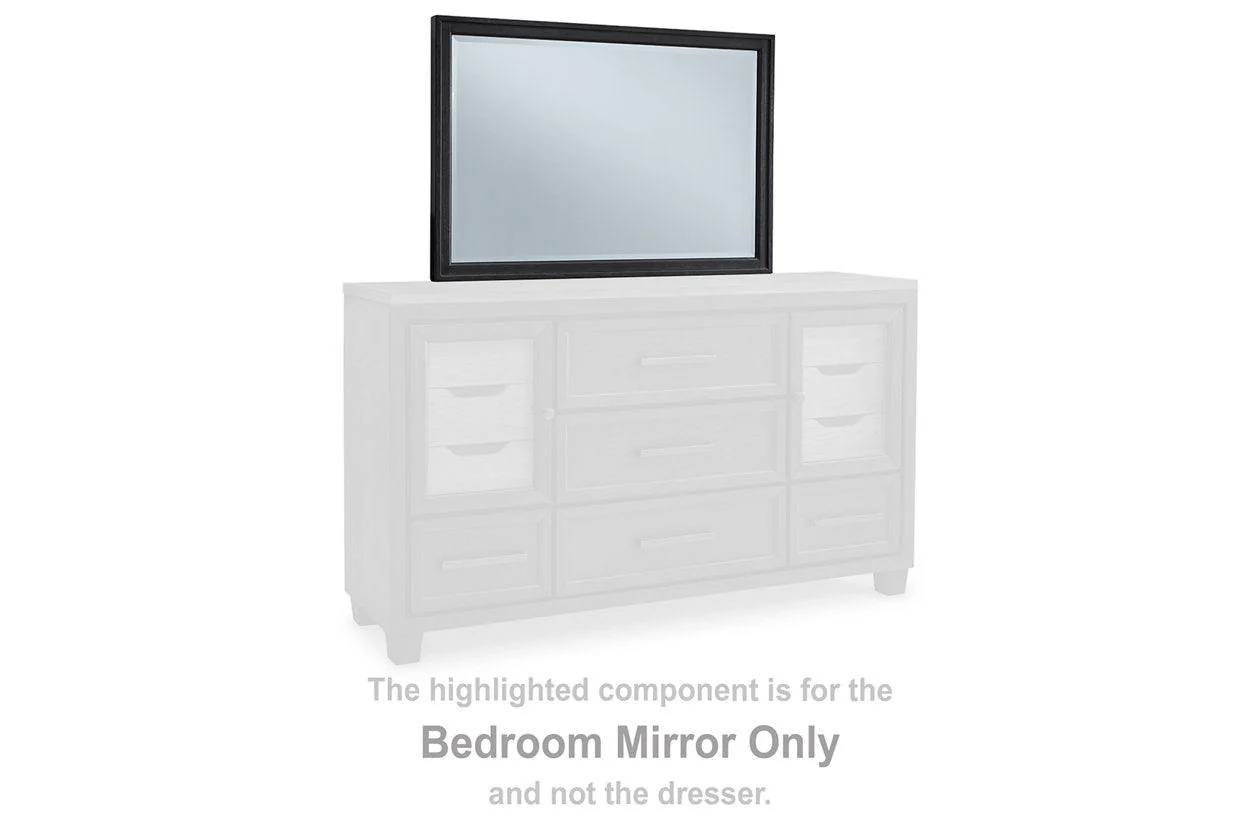 Foyland Black Bedroom Mirror (Mirror Only) - Image 3