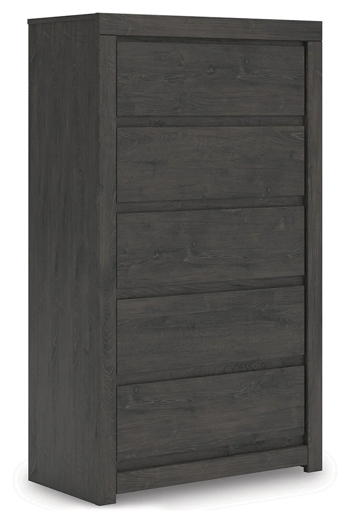 Fraluna Charcoal Chest of Drawers - Image 2