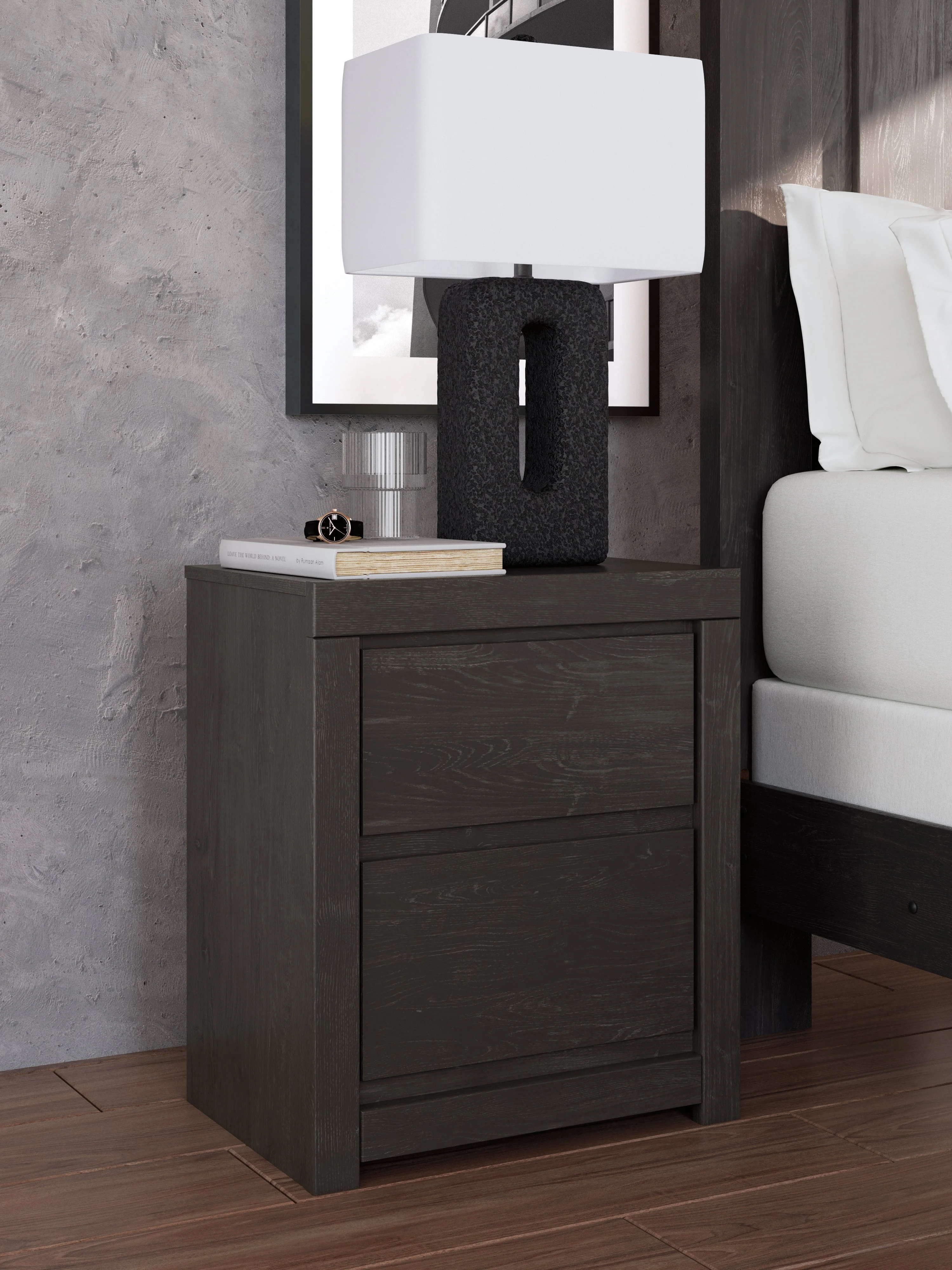Fraluna Charcoal Nightstand