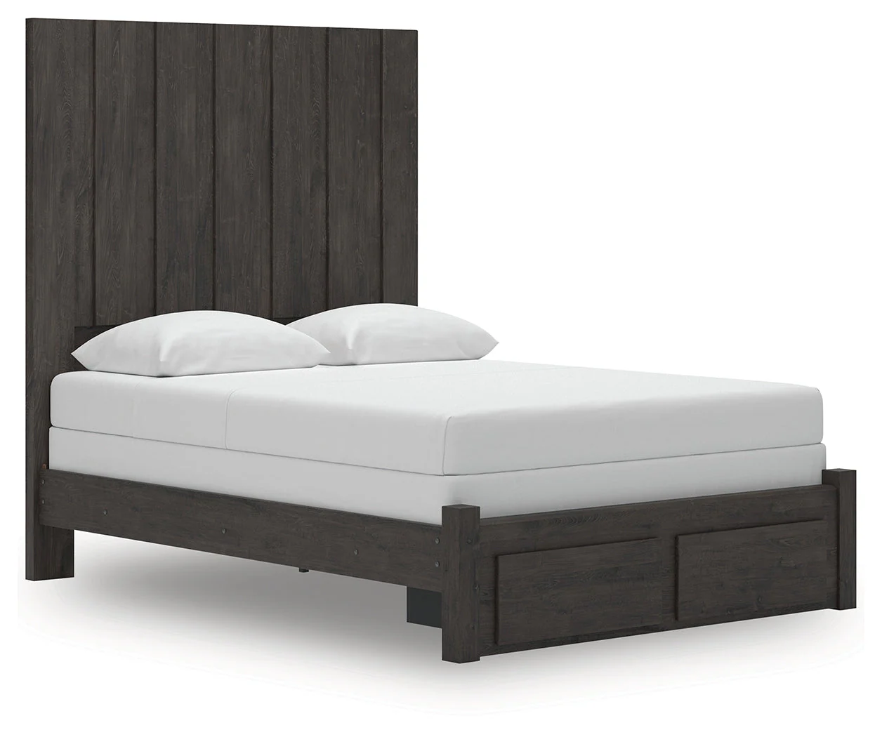 Fraluna Charcoal Queen Panel Storage Bed
