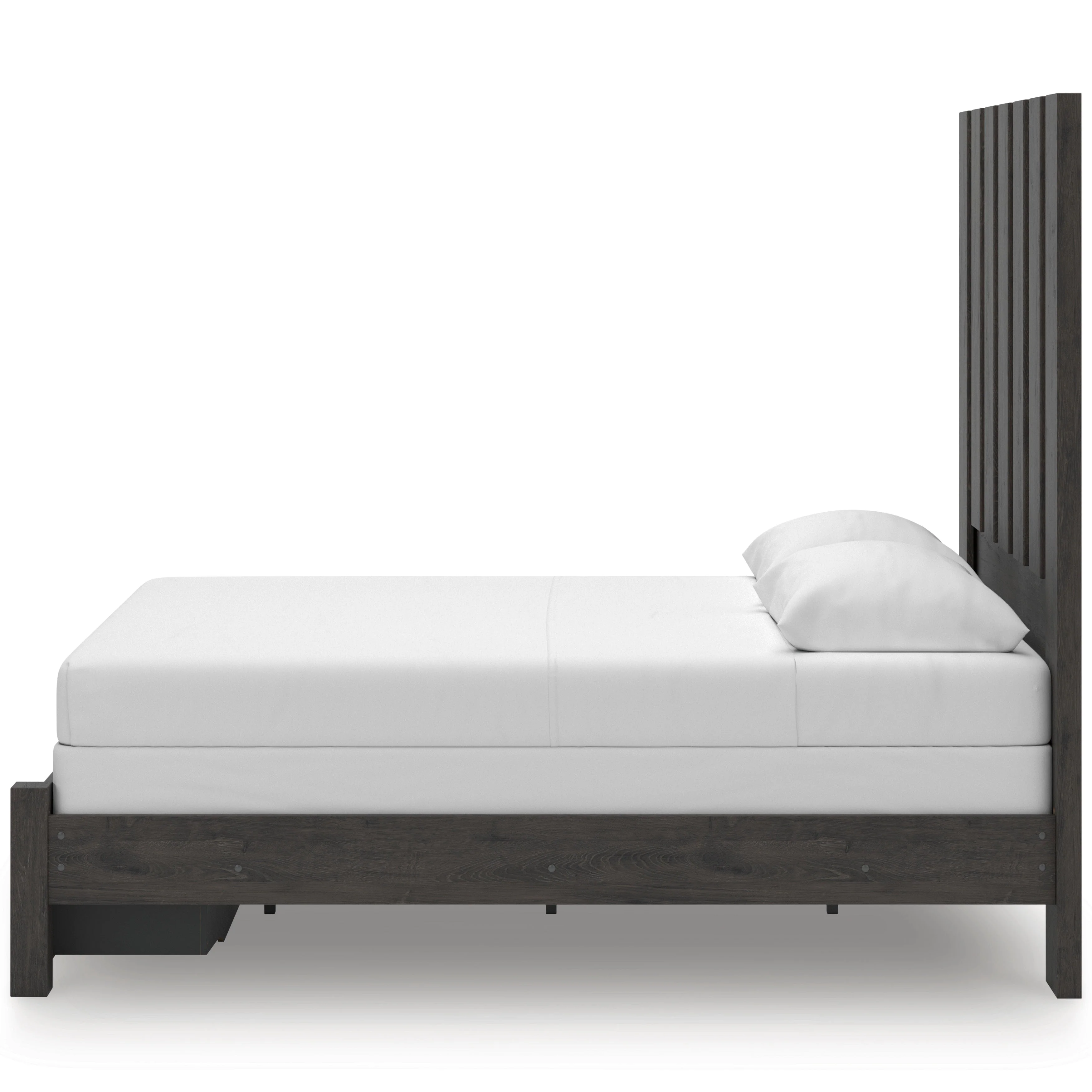 Fraluna Charcoal Storage Panel Bedroom Set with 2 Footboard Drawers - Image 4