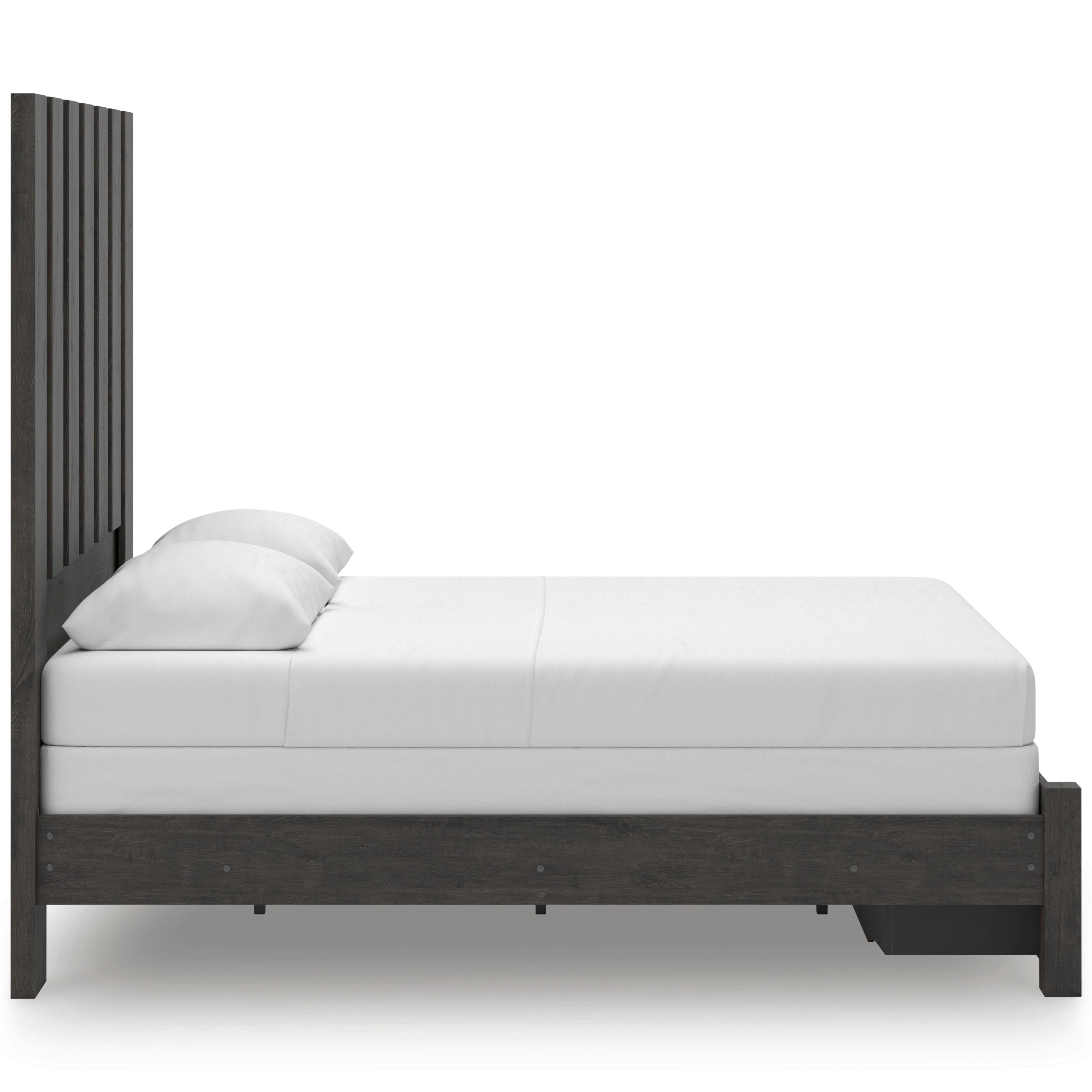 Fraluna Charcoal Storage Panel Bedroom Set with 2 Footboard Drawers - Image 5
