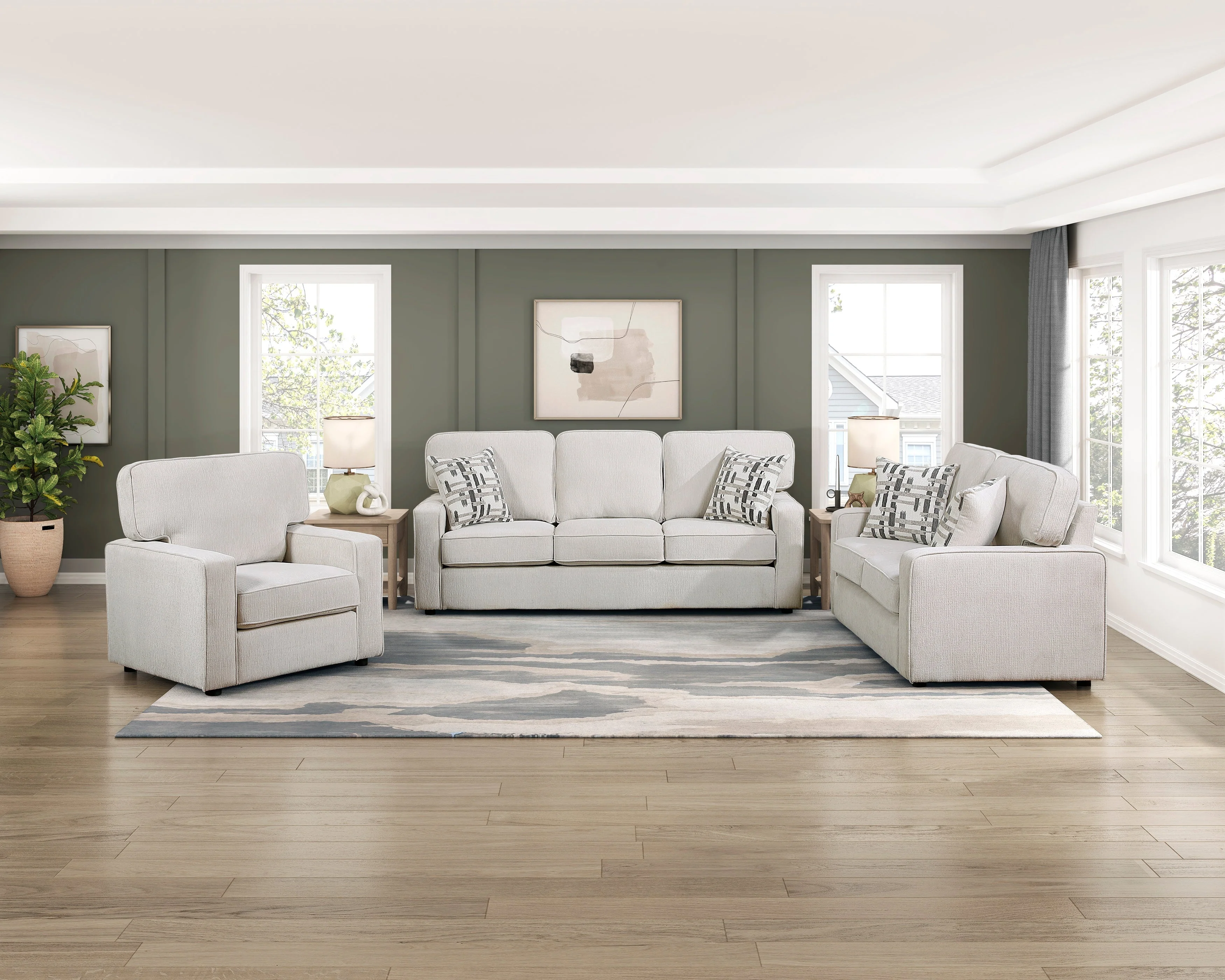 Frances Beige Loveseat - Image 11