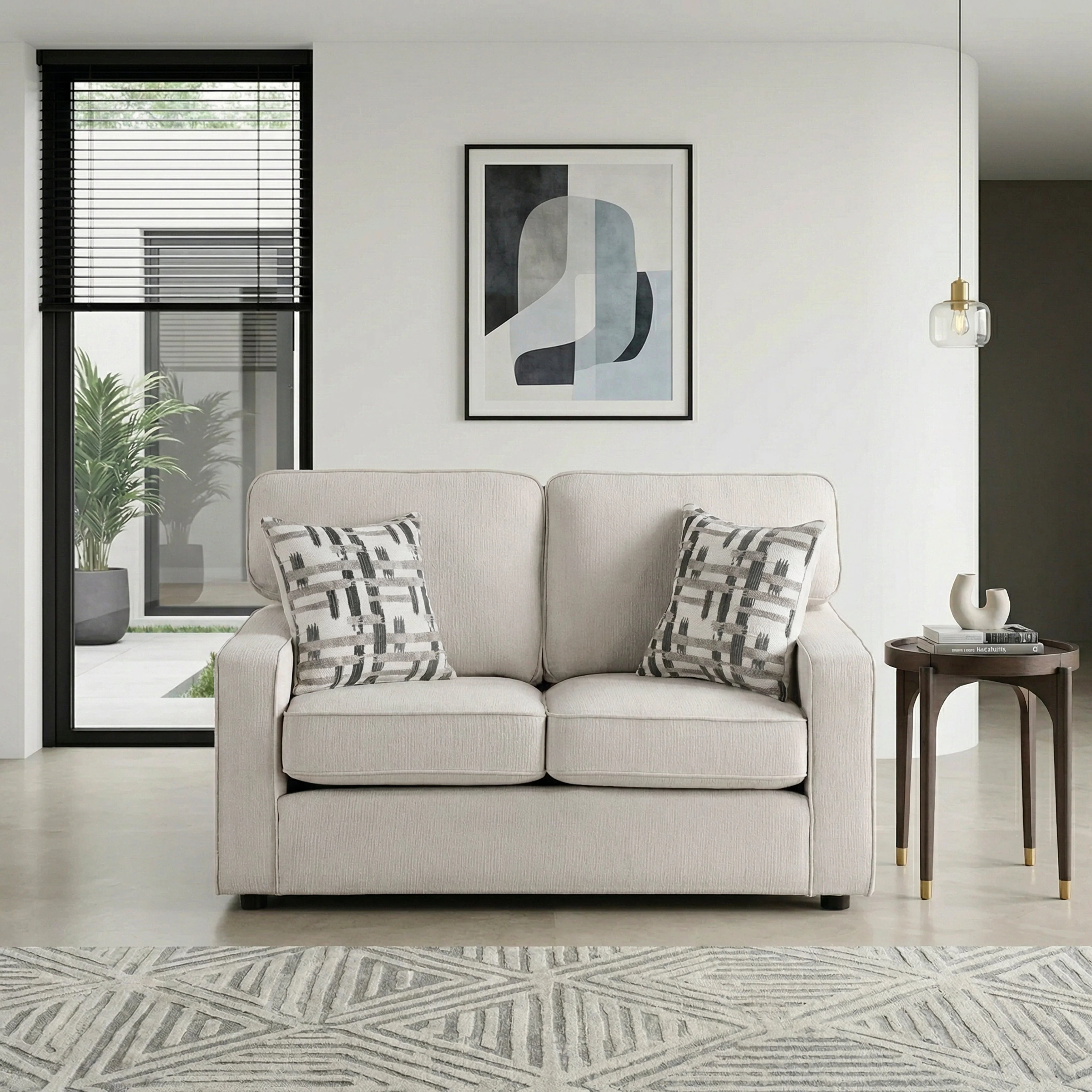 Frances Beige Loveseat - Image 12