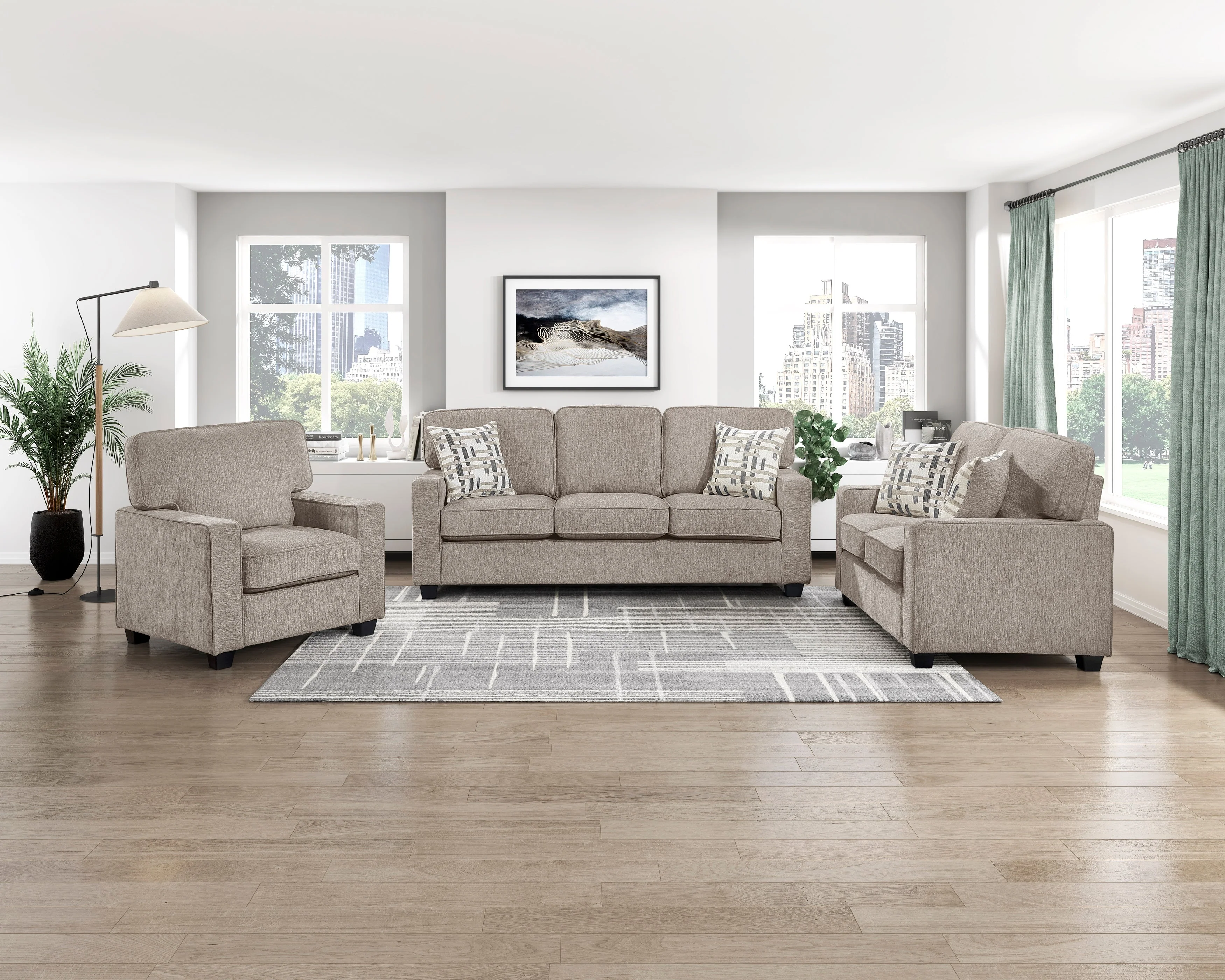 Frances Brown Sofa - Image 9