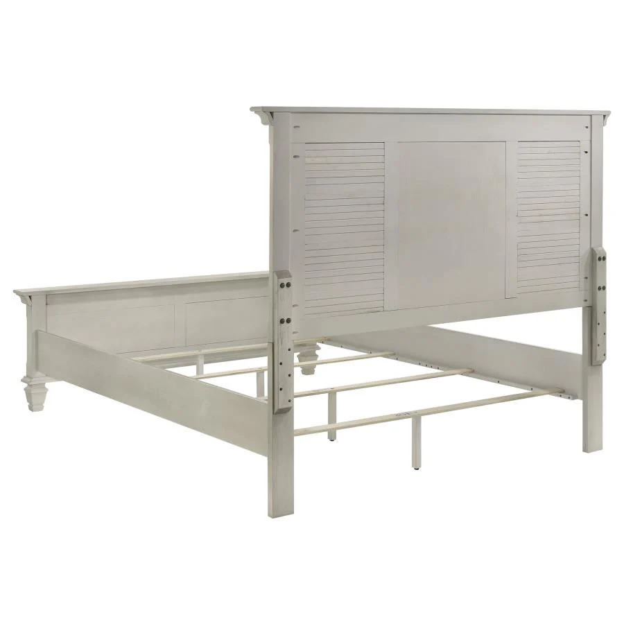Franco Antique White 4-Piece California King Storage Bedroom Set - Image 4