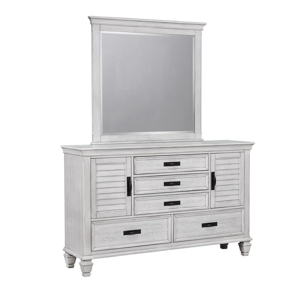 Franco Antique White 5-Drawer Dresser - Image 4