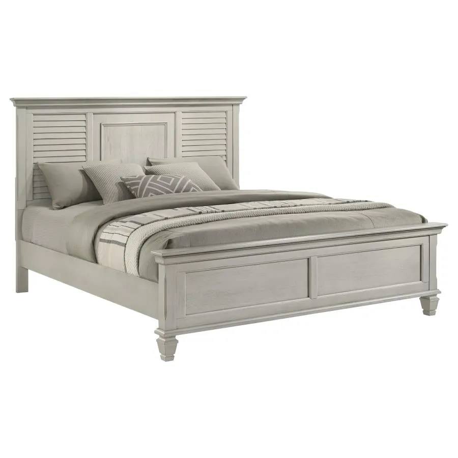 Franco Antique White Eastern King Panel Bed - Image 2