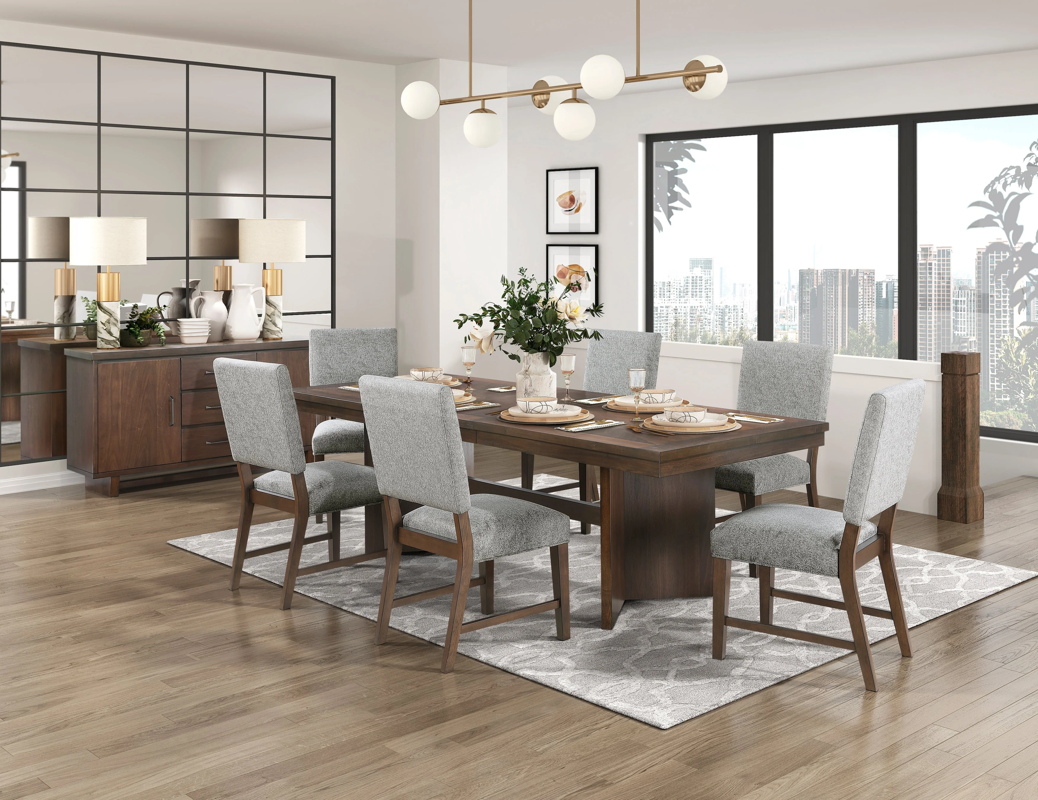 Franco Walnut Dining Table - Image 6