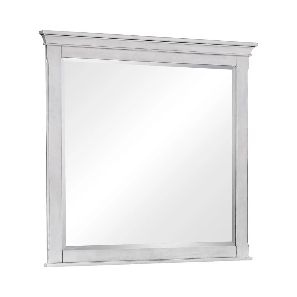 Franco White Antique Rectangular Mirror - Image 4