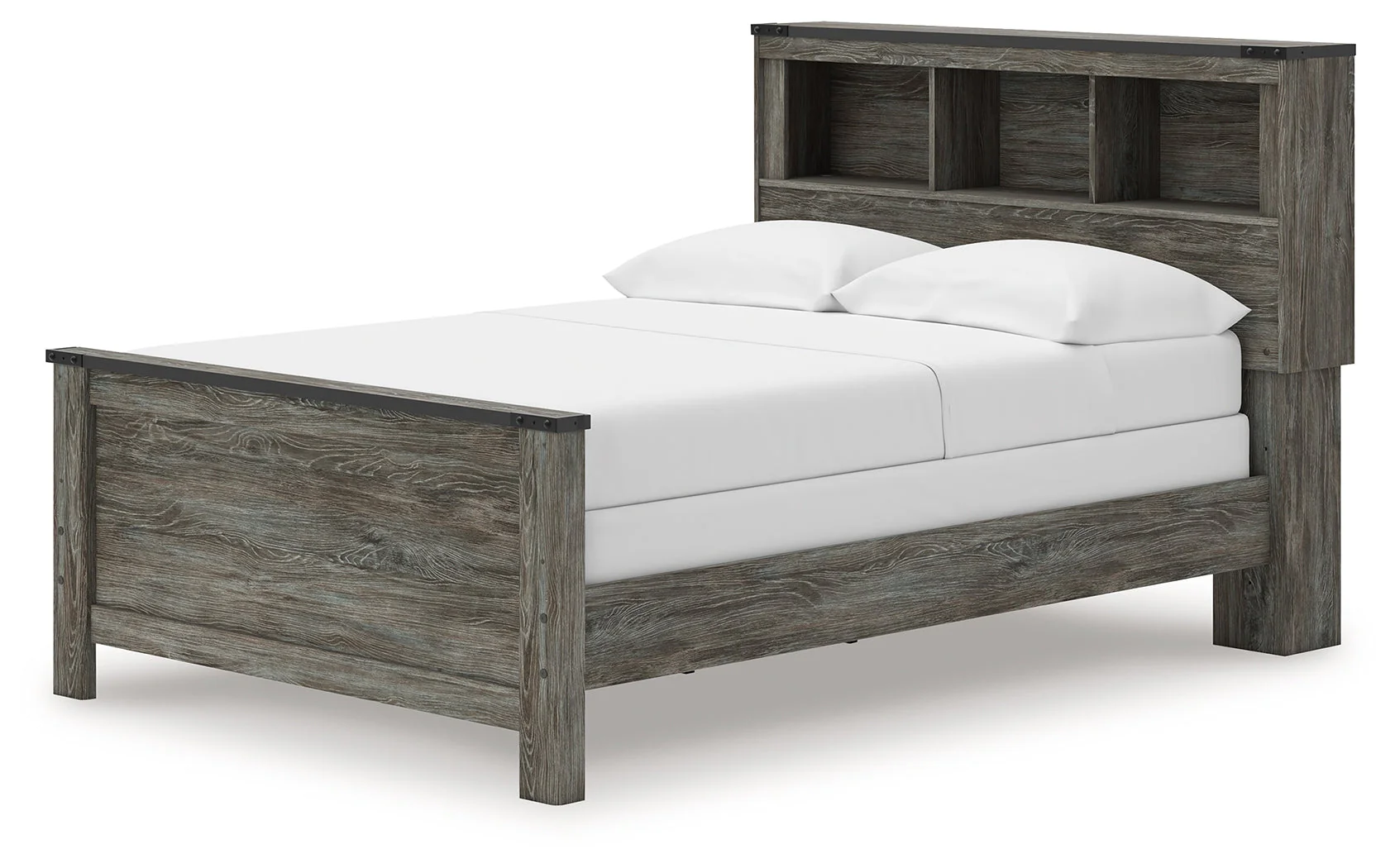 Frandern Gray Full Bookcase Panel Bed - Image 3