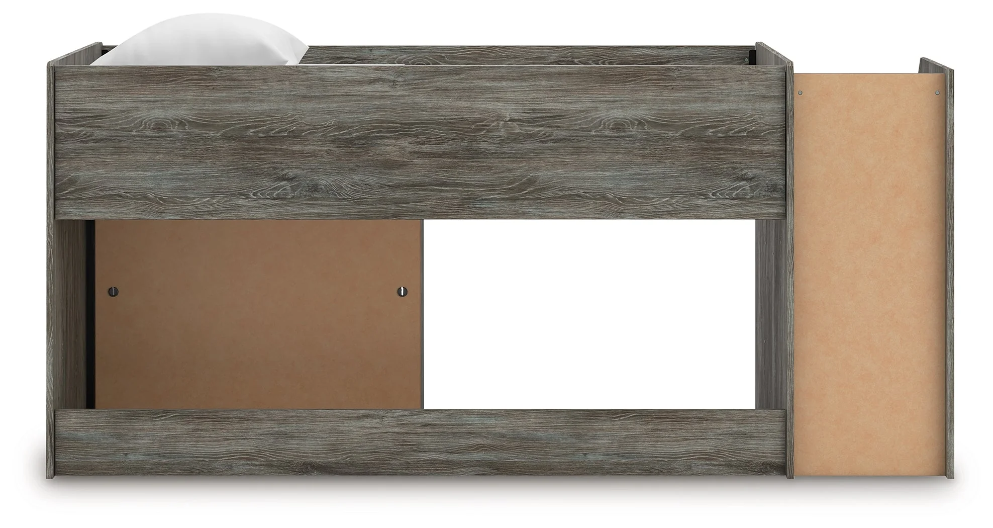 Frandern Gray Twin Loft  Bed with Bookcase Storage - Image 5