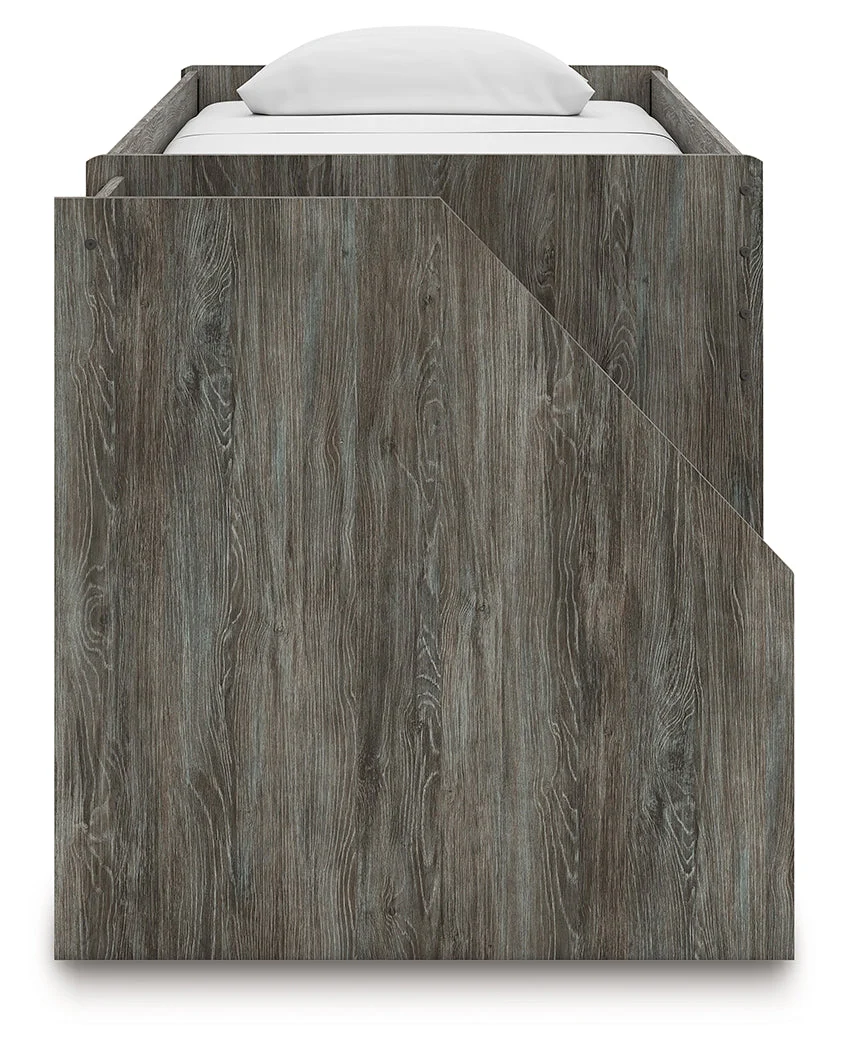 Frandern Gray Twin Loft  Bed with Bookcase Storage - Image 8