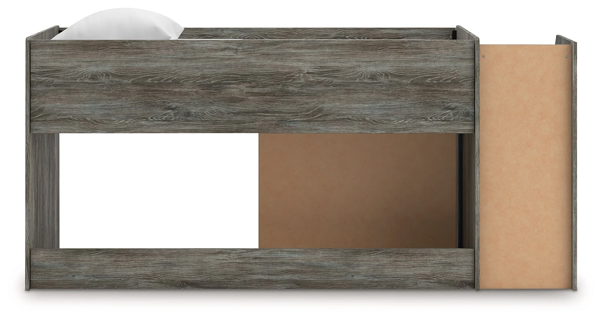Frandern Gray Twin Loft Bed with Drawer Storage - Image 5