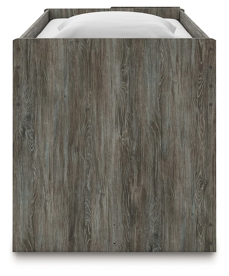 Frandern Gray Twin Loft Bed with Drawer Storage - Image 7
