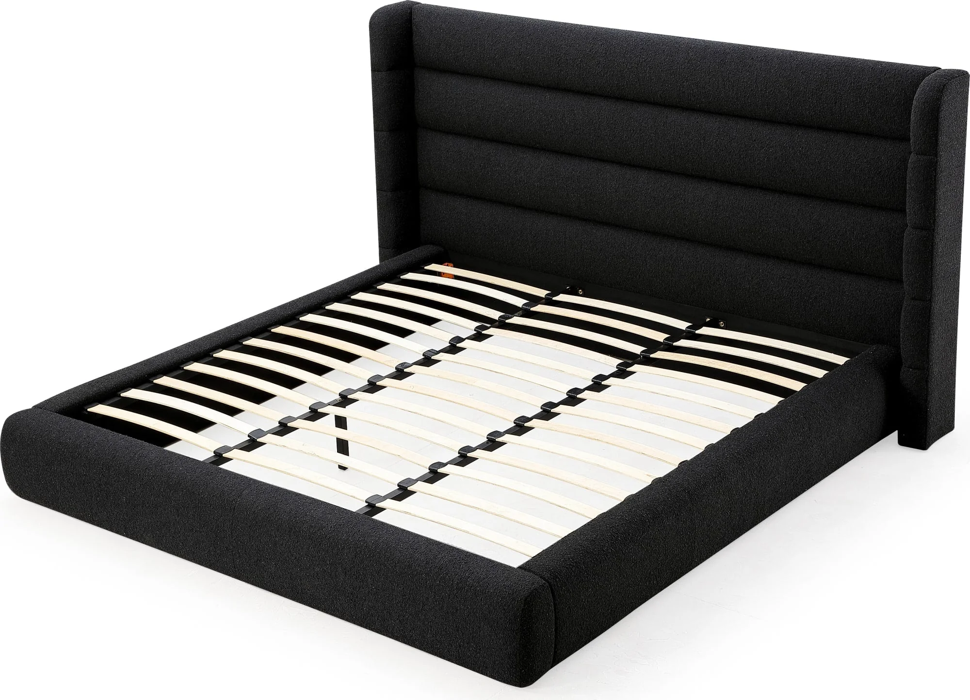 Frank Ember Full Upholstered Wingback Platform Bed - Image 4