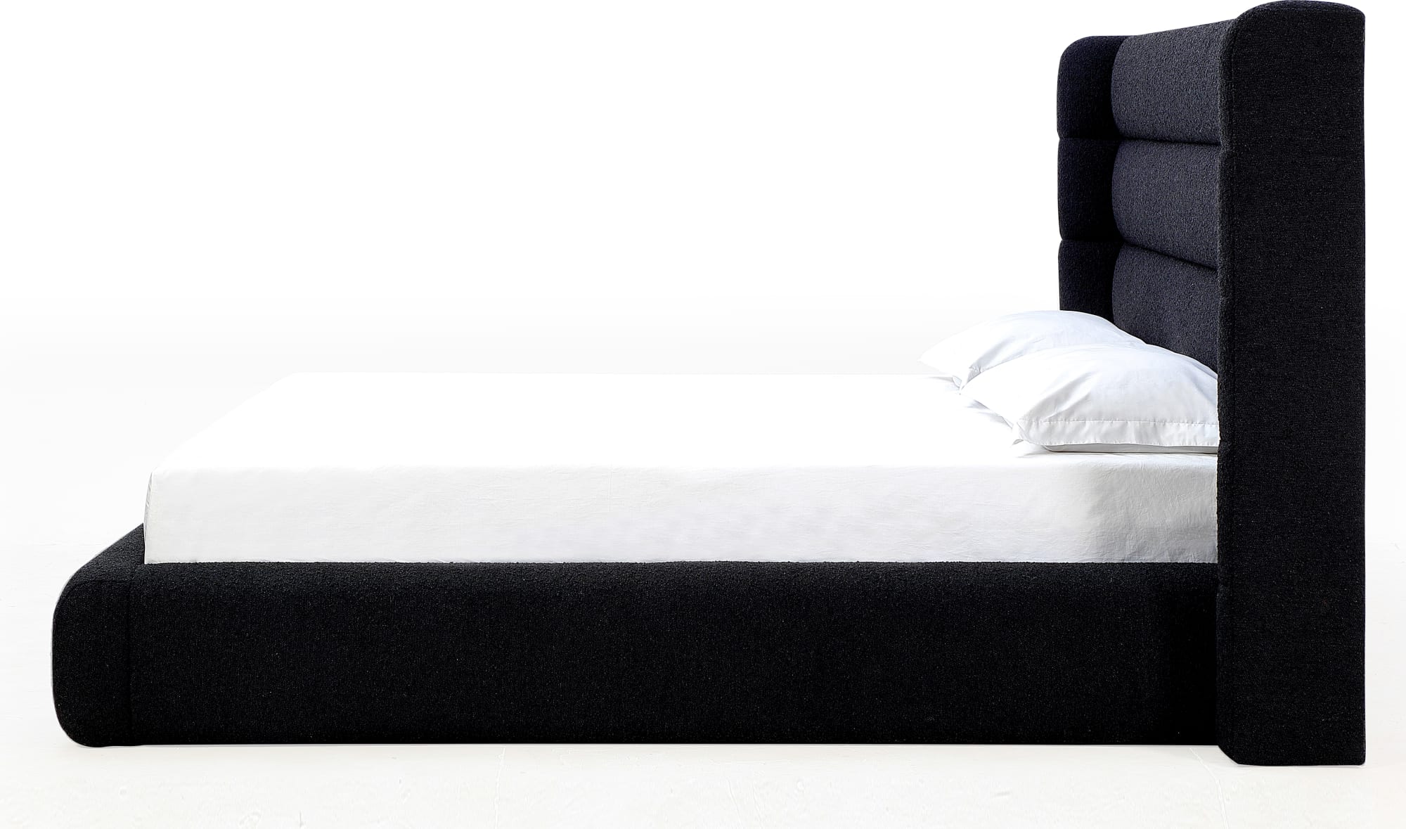 Frank Ember Queen Upholstered Wingback Platform Bed - Image 3