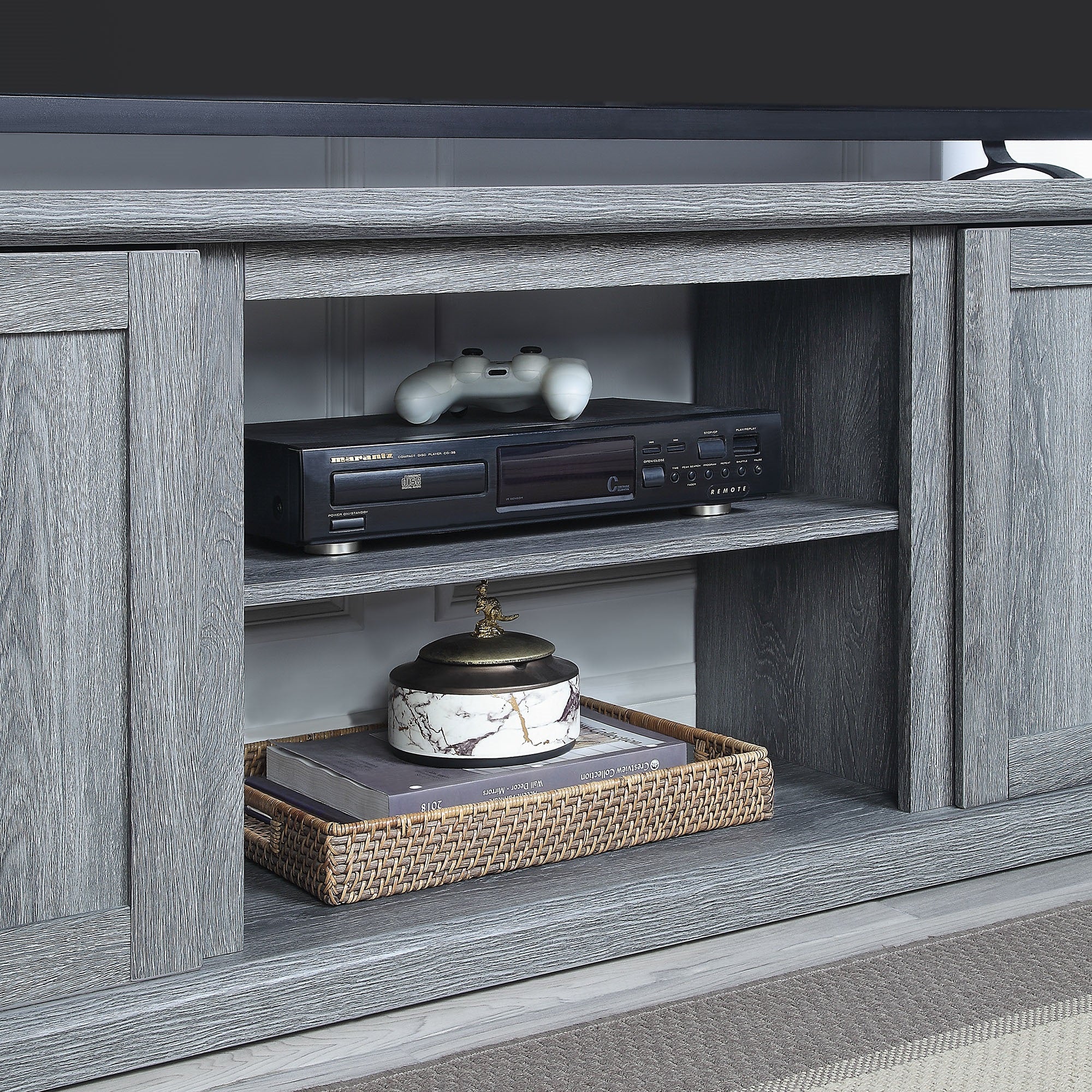 Franklin 60" TV Stand in Grey - Image 4