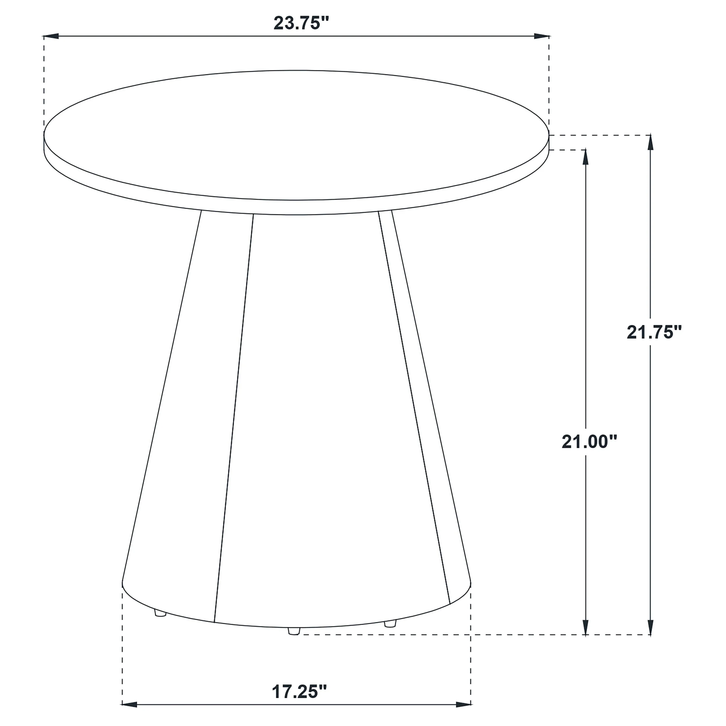 Franklin Dark Brown Round Wood Pedestal Side End Table - Image 6