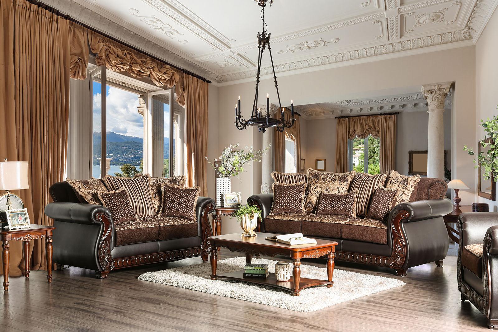 Franklin Dark Brown/Tan Chair - Image 2