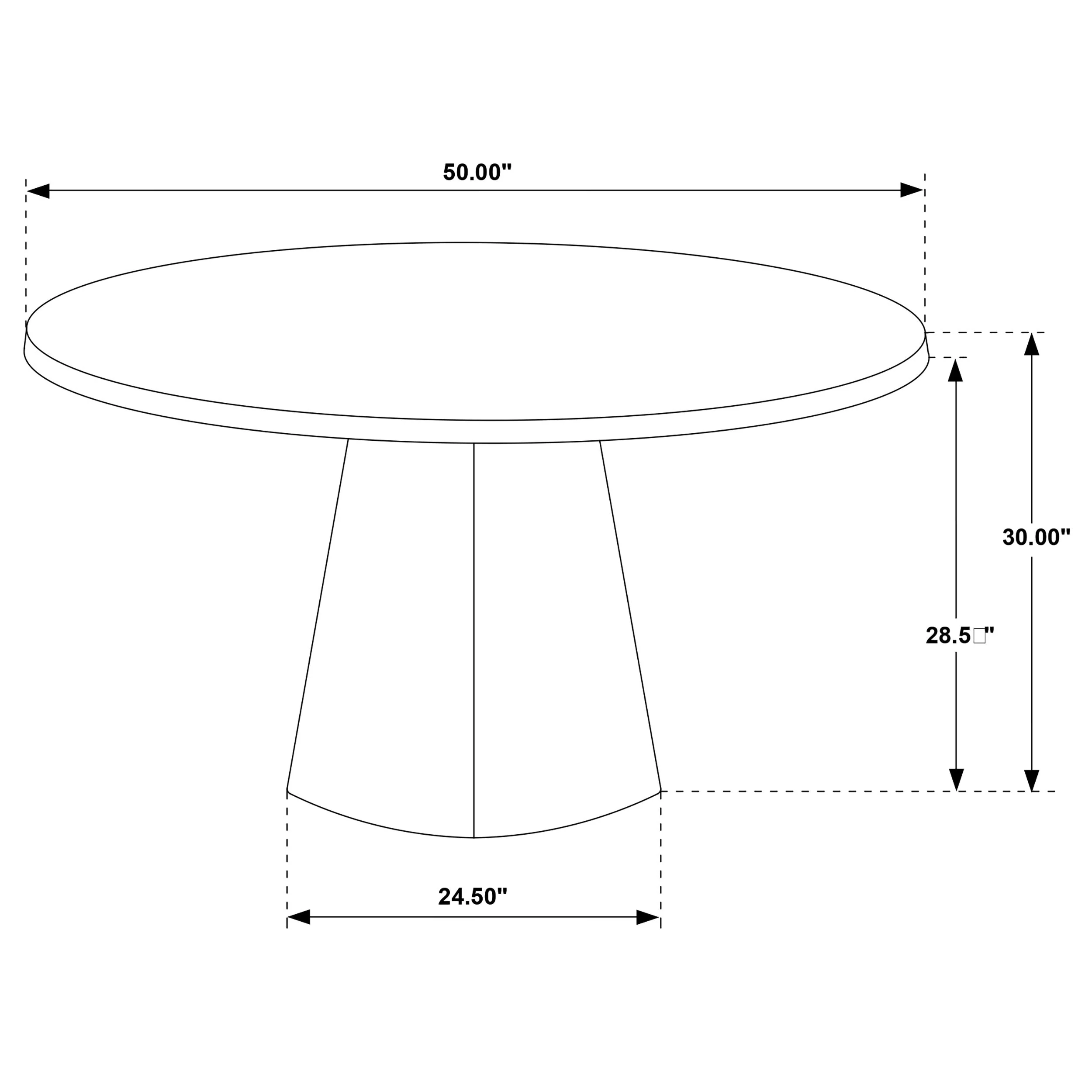 Franklin Dark Oak 59-inch Round Dining Table - Image 9