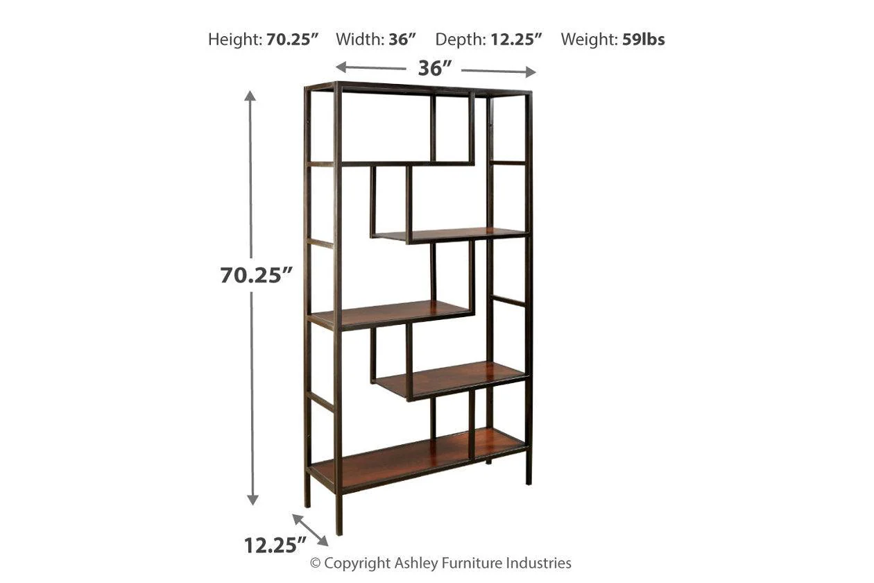 Frankwell Brown/Black Bookcase - Image 4
