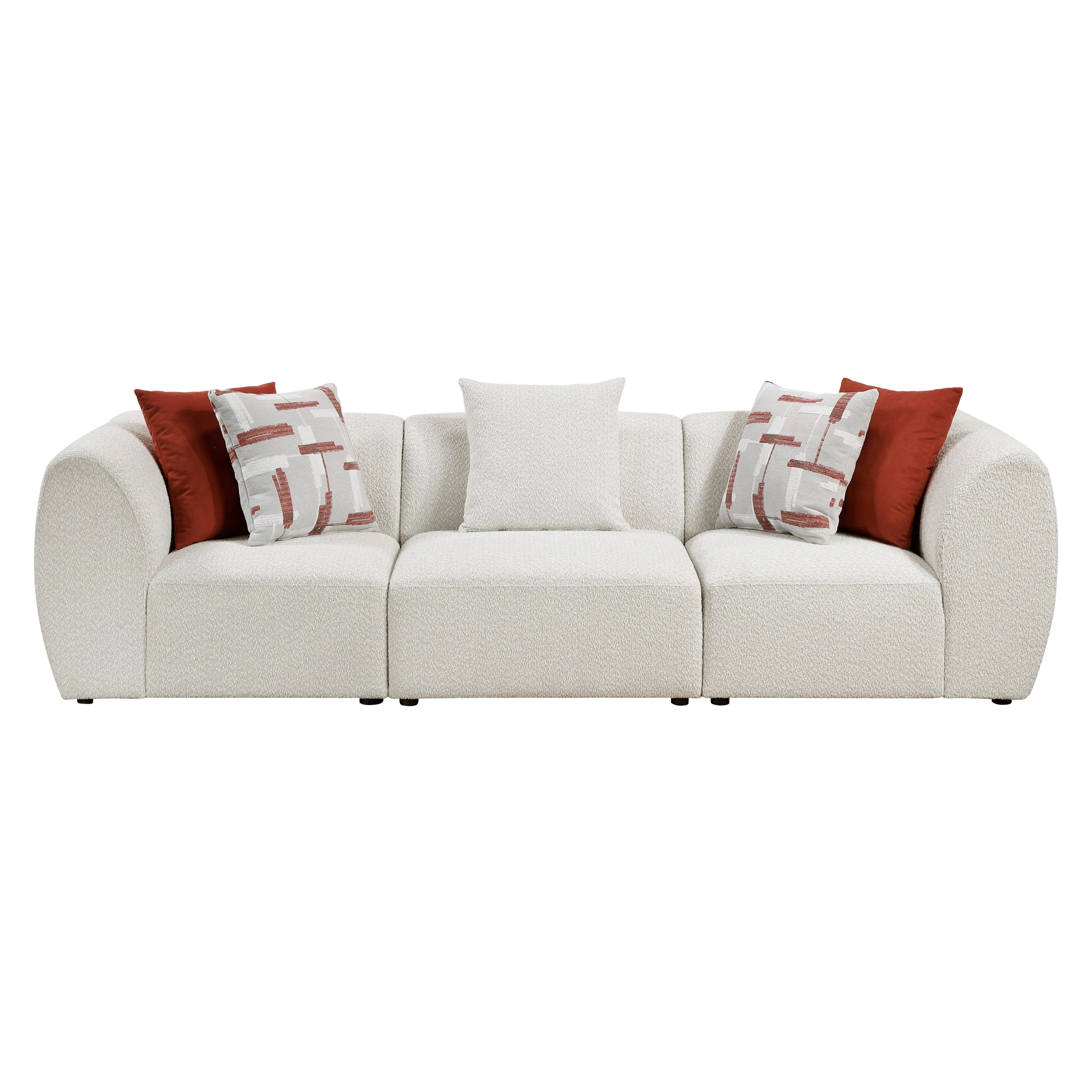 Franz Beige Chenille 3-Piece Modular Sofa - Image 20