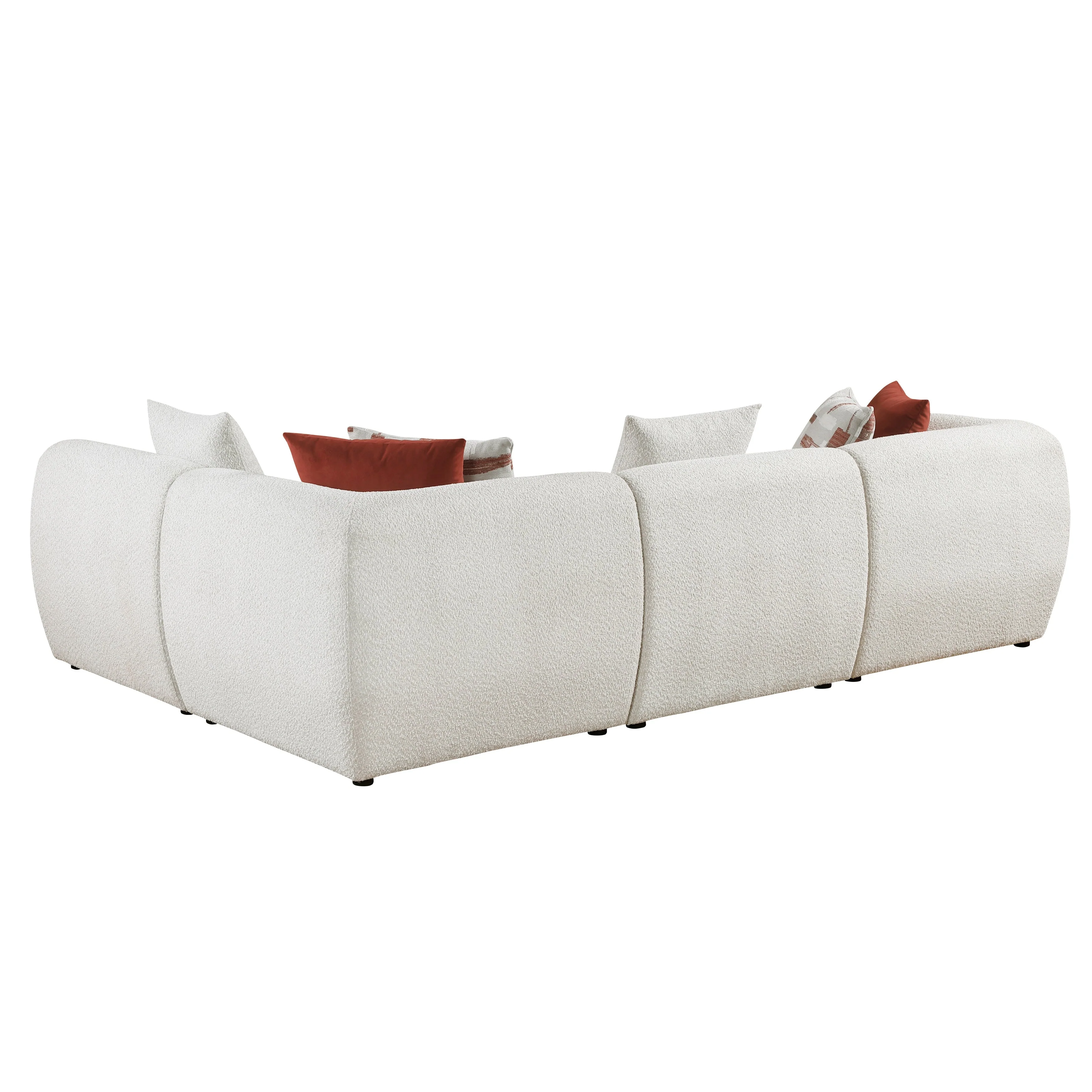 Franz Beige Chenille 4-Piece Modular Sectional - Image 5