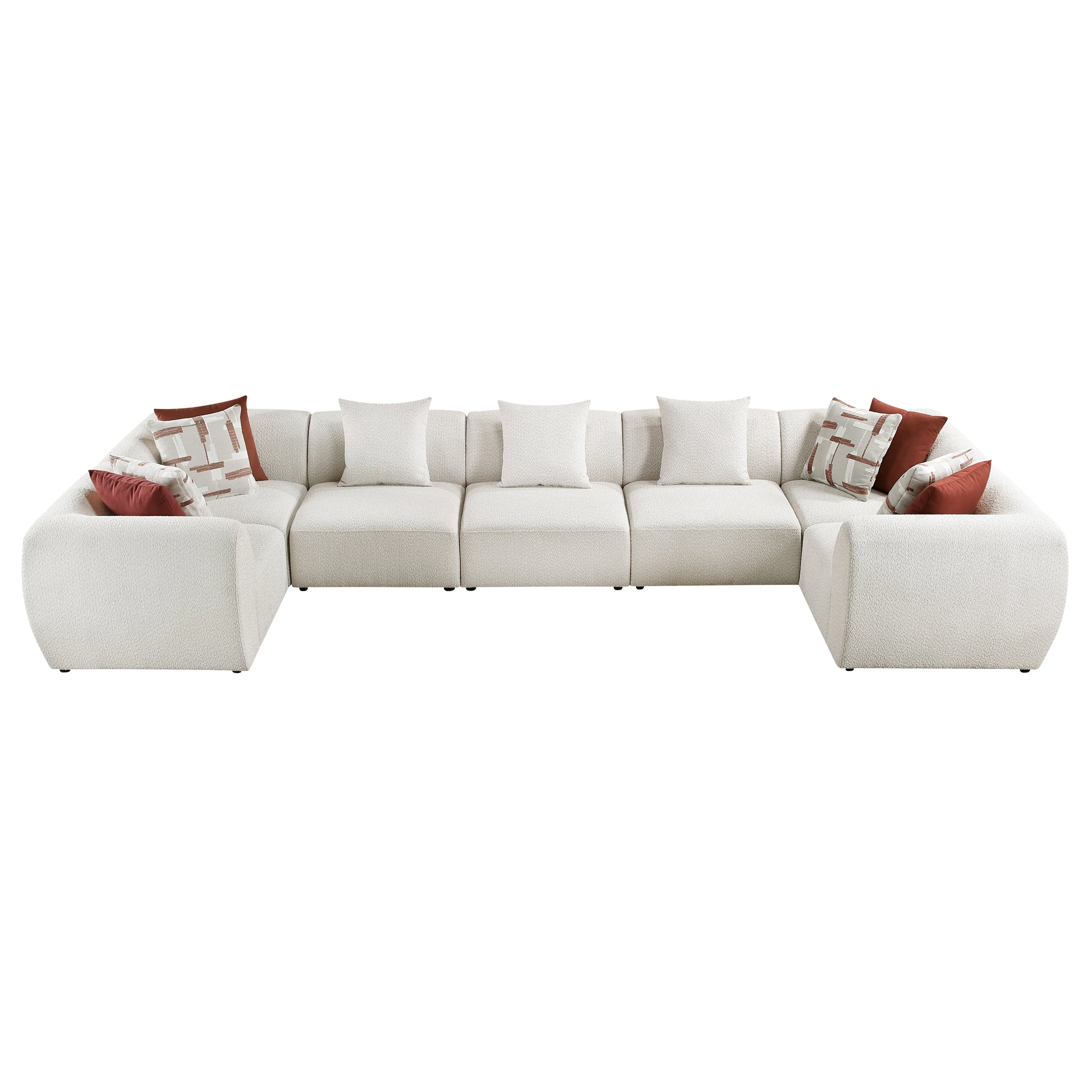 Franz Beige Chenille 7-Piece Modular Sectional - Image 2
