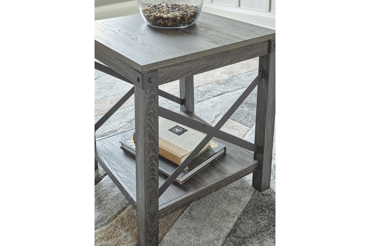 Freedan Grayish Brown Lift-top Coffee Table, 2 End Tables and Console - Image 25