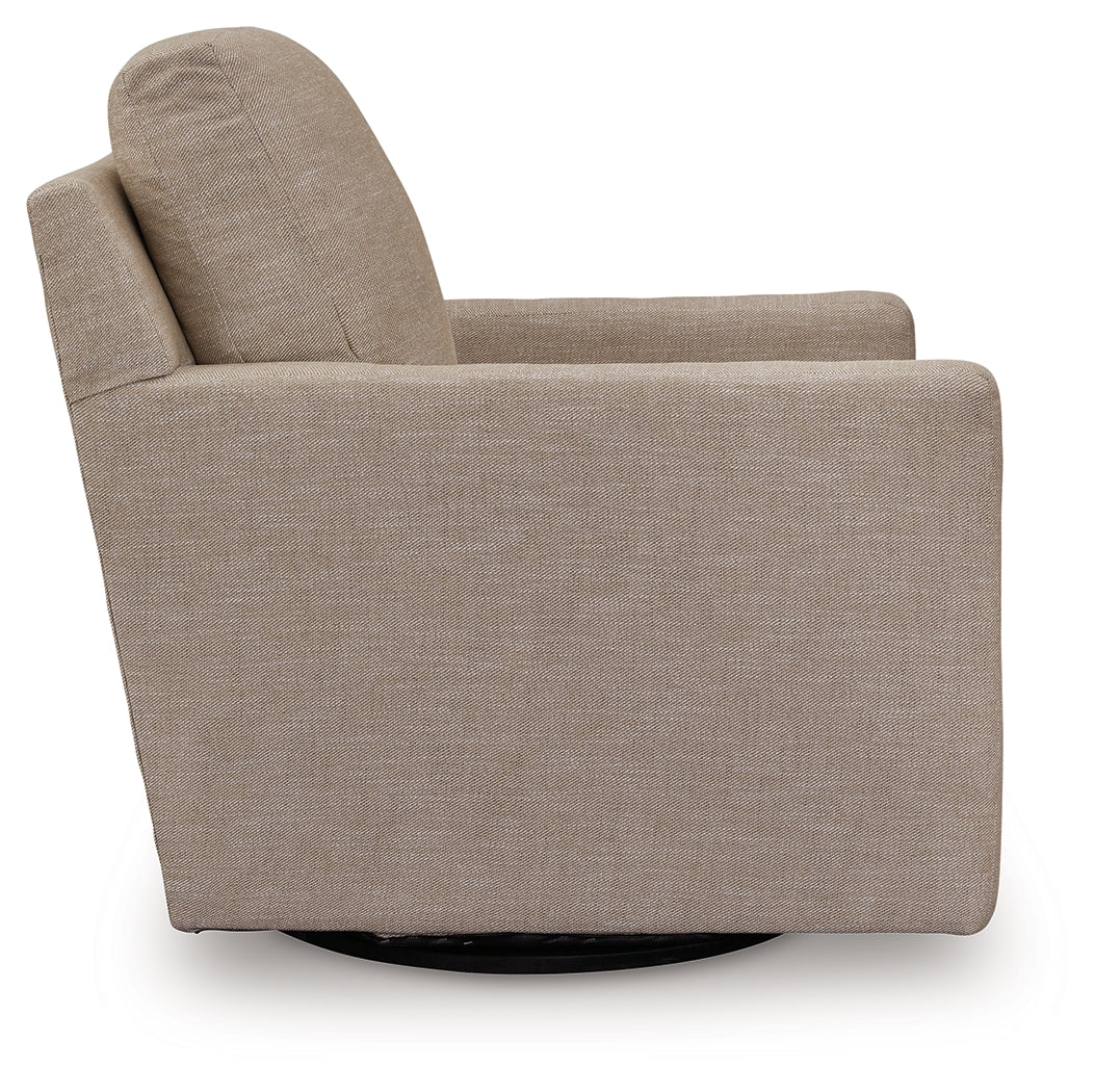 Freybourne Twill Swivel Accent Chair - Image 4