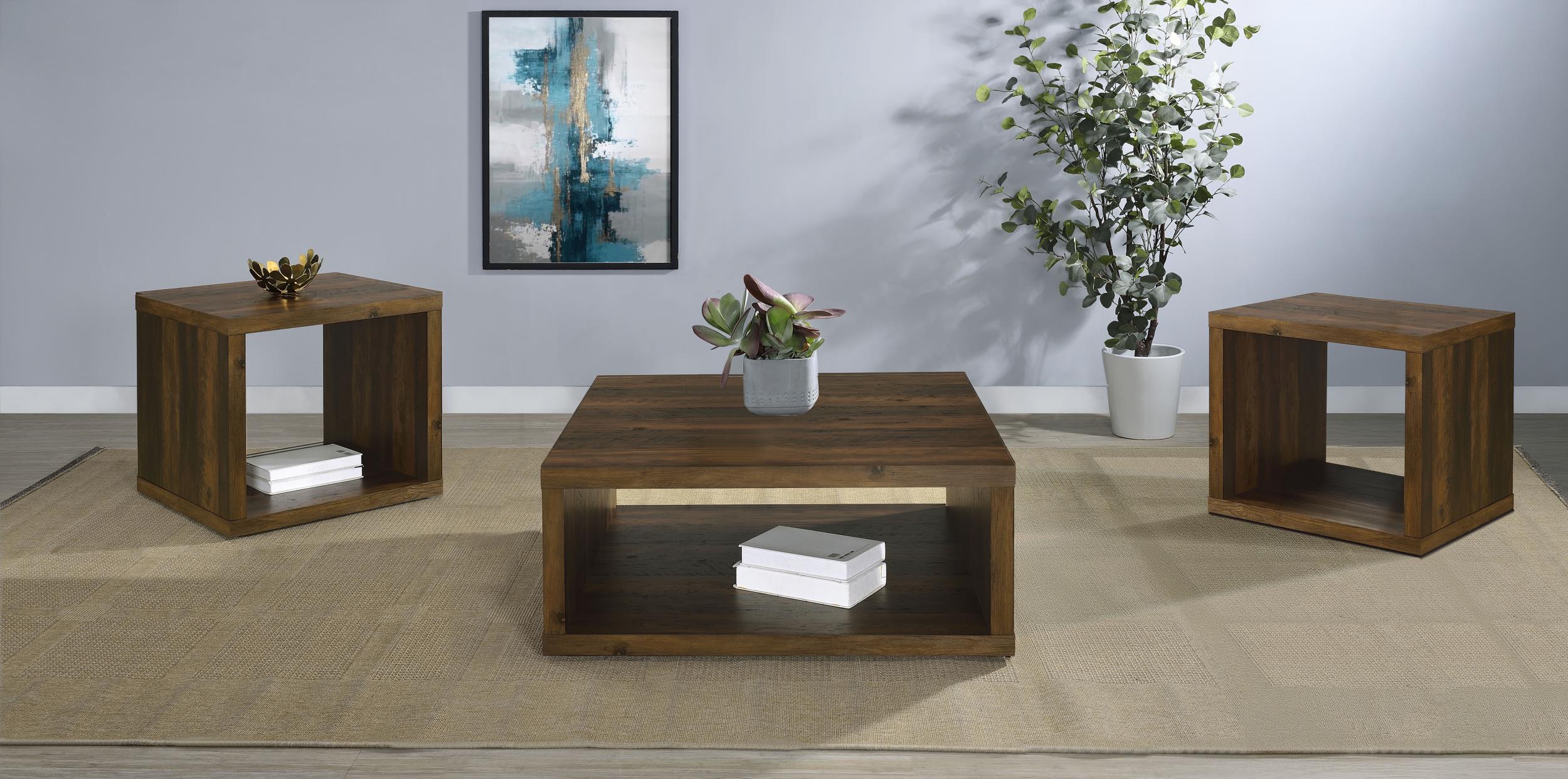 Frisco Dark Pine 3-Piece Coffee and End Table Set