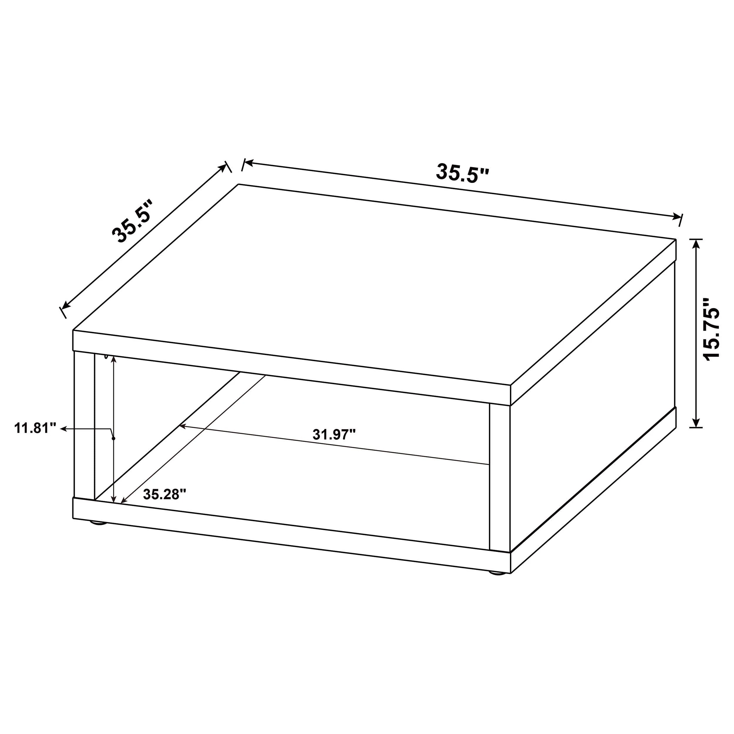 Frisco Dark Pine 3-Piece Coffee and End Table Set - Image 15
