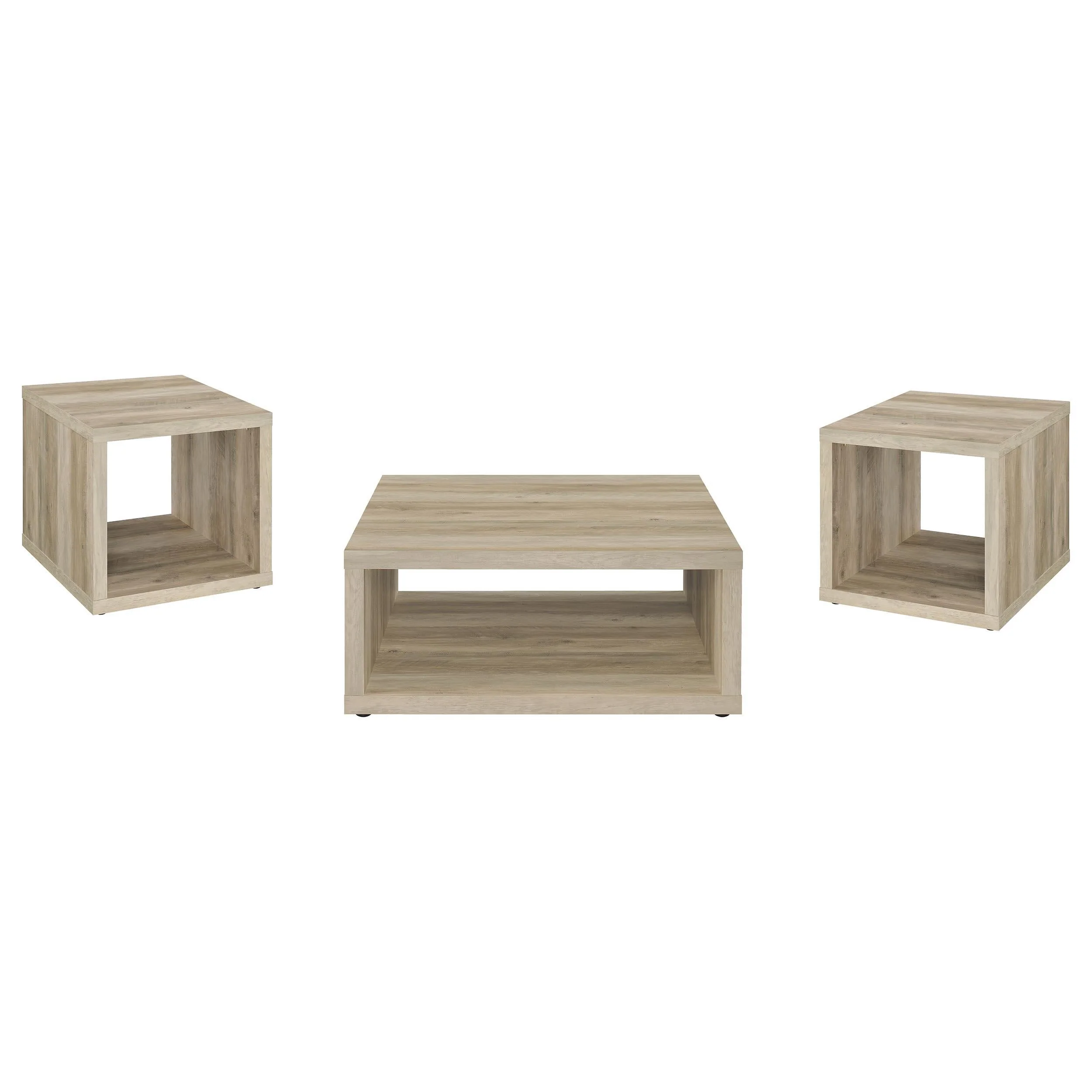 Frisco Distressed Pine 3-Piece Coffee and End Table Set - Image 2