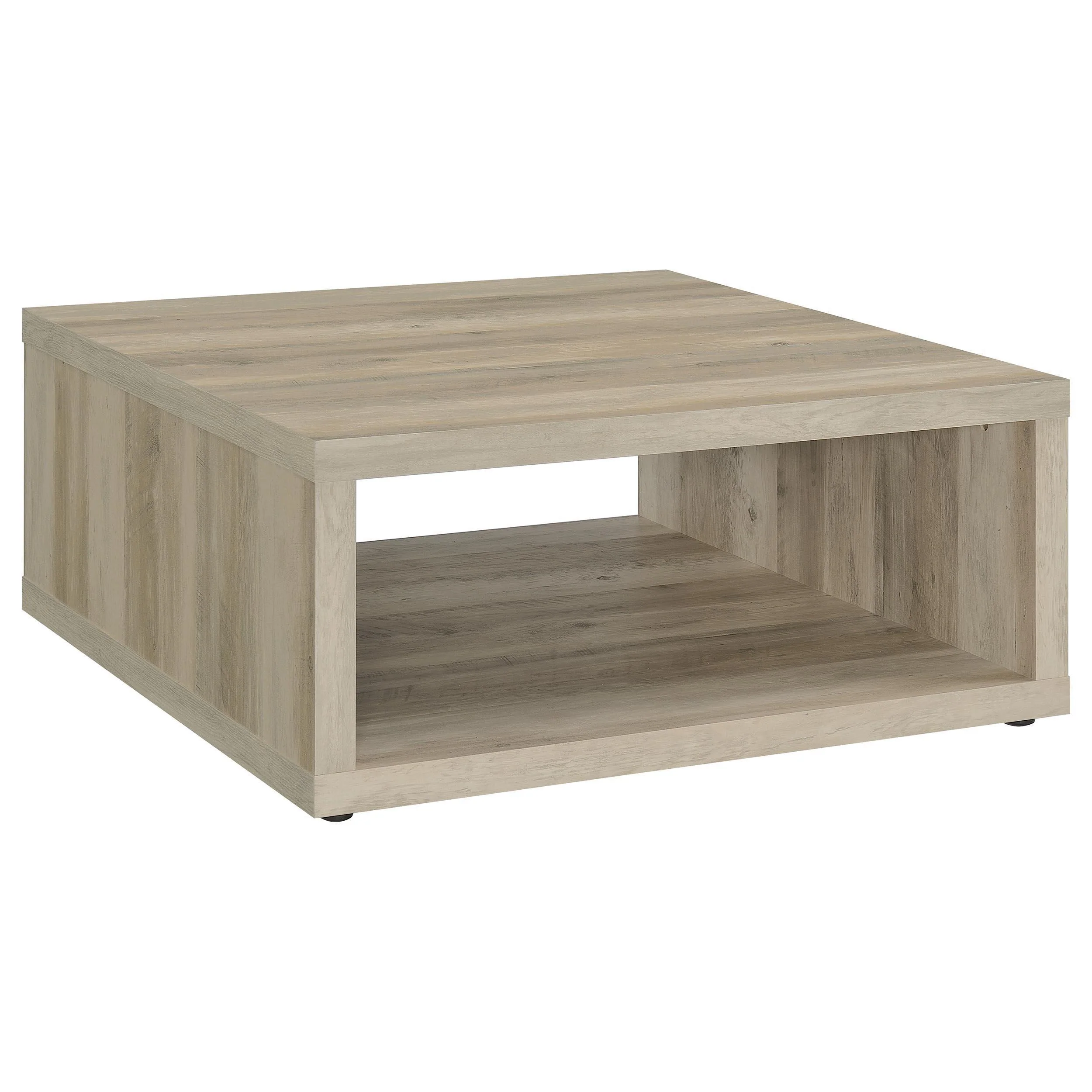 Frisco Square Engineered Wood Coffee Table Distressed Pine - Image 4