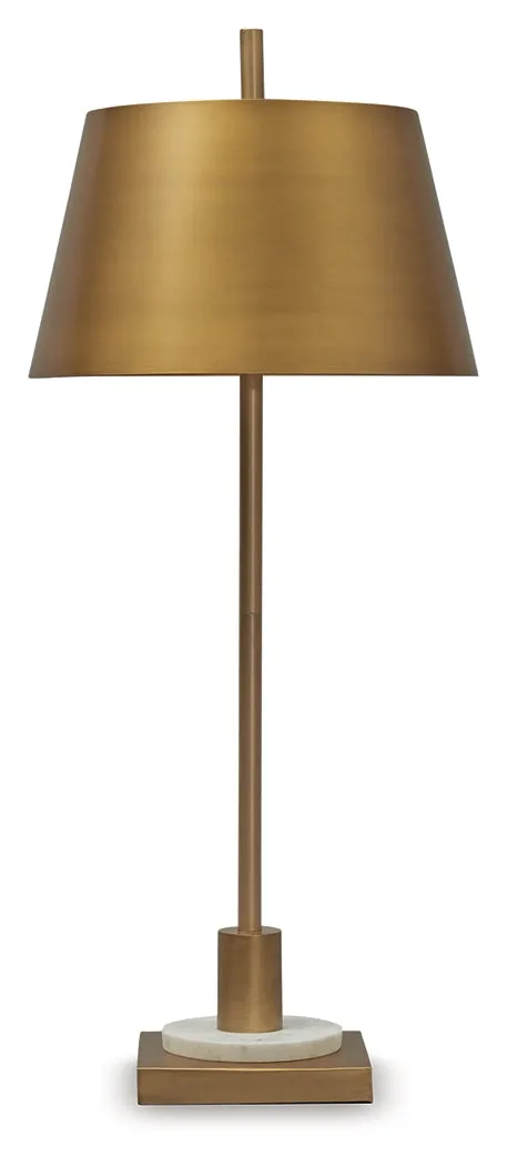 Fritzburn Gold Finish/White Table Lamp - Image 2