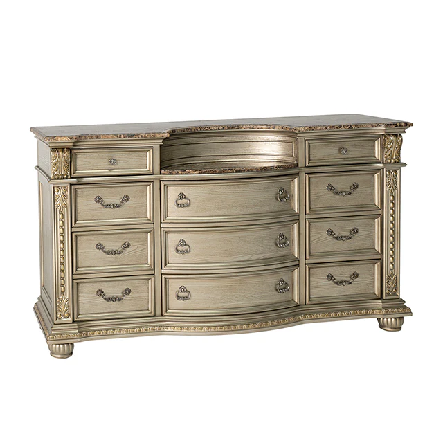 Fromberg Gold Champagne 5-Piece Queen Bedroom Set - Image 5