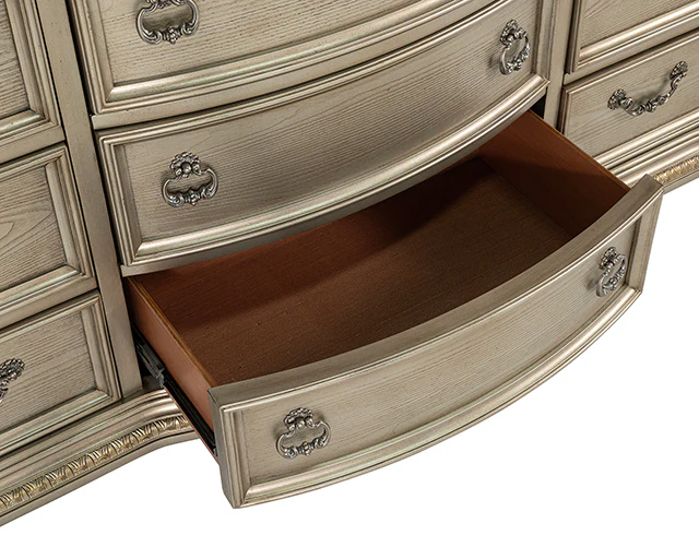 Fromberg Gold Champagne Dresser w/ Marble Top - Image 13