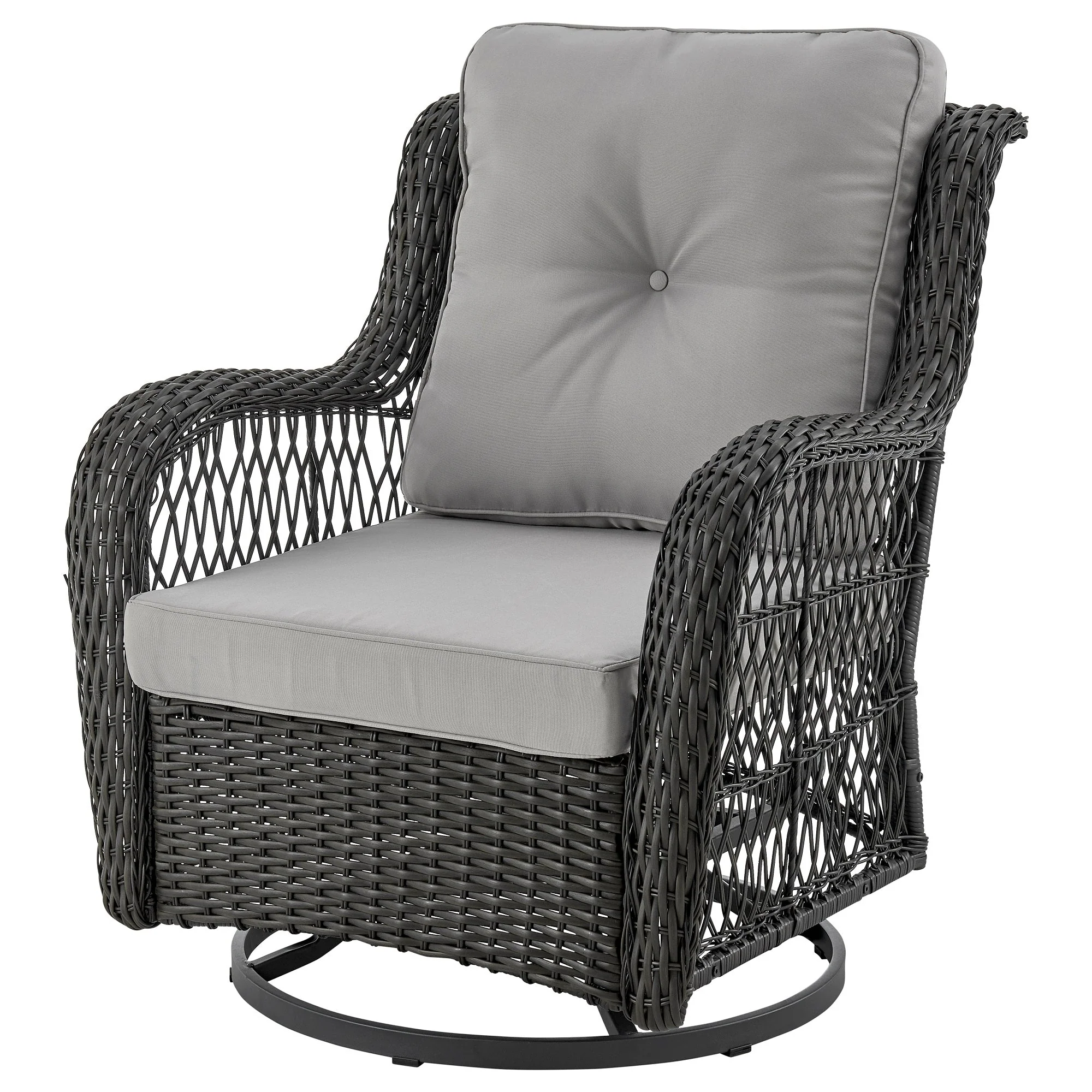 Fruttuo Patio 2-Person Seating Group with End Table with Grey Cushions - Image 6