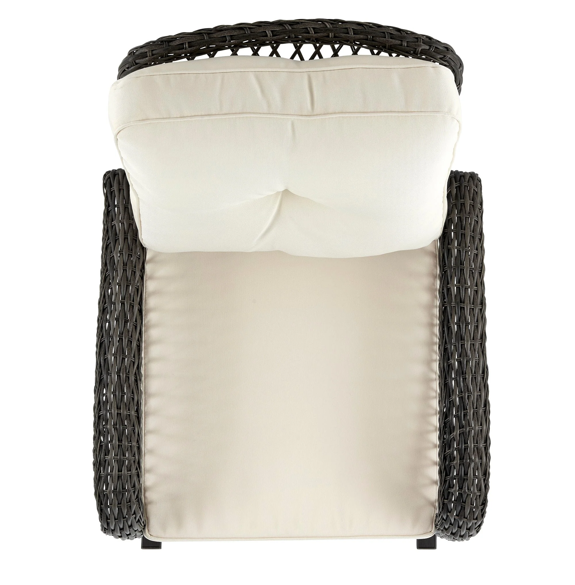 Fruttuo Patio Rocking Chair with Cream Cushions - Image 6