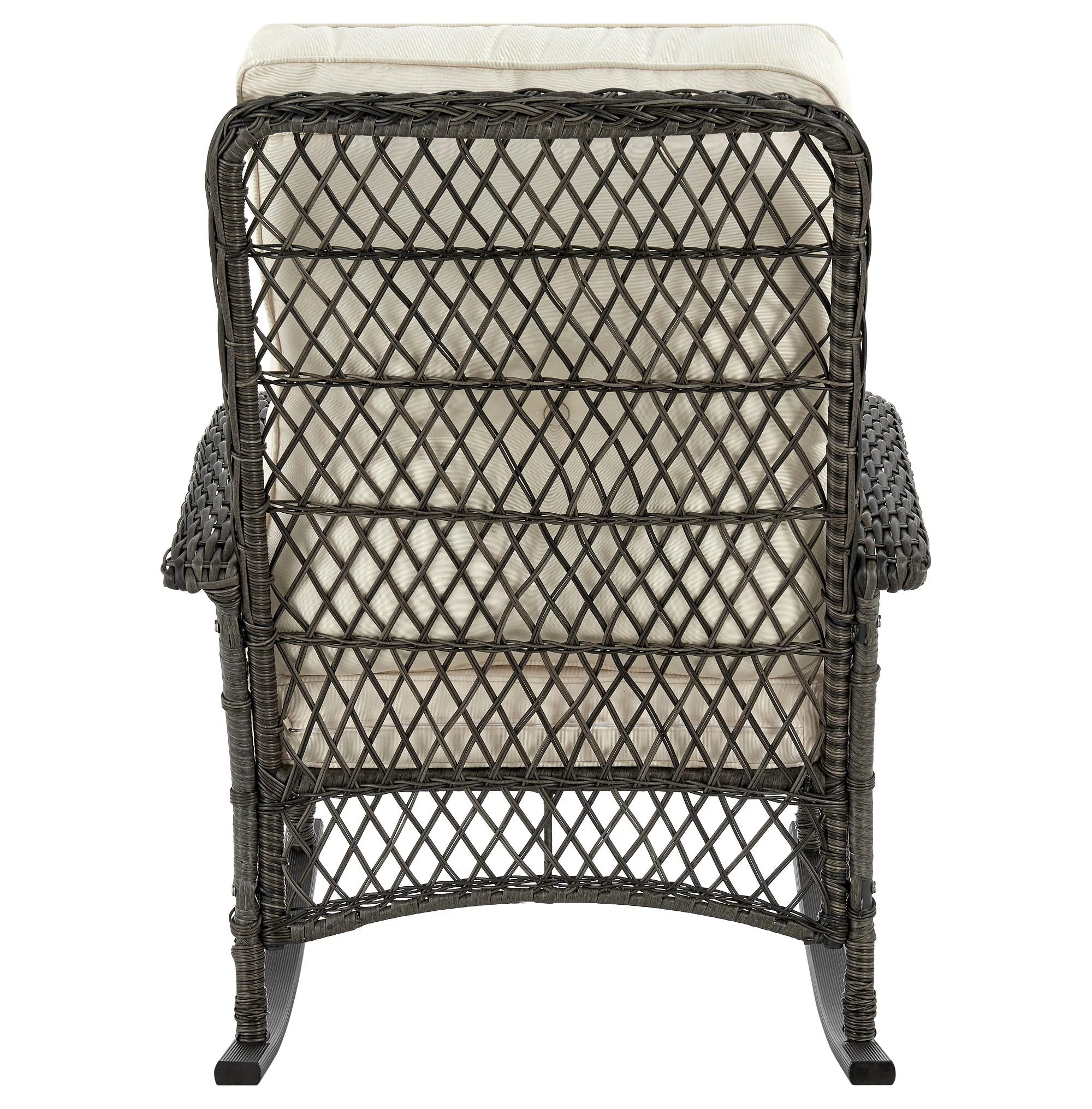 Fruttuo Patio Rocking Chair with Cream Cushions - Image 7