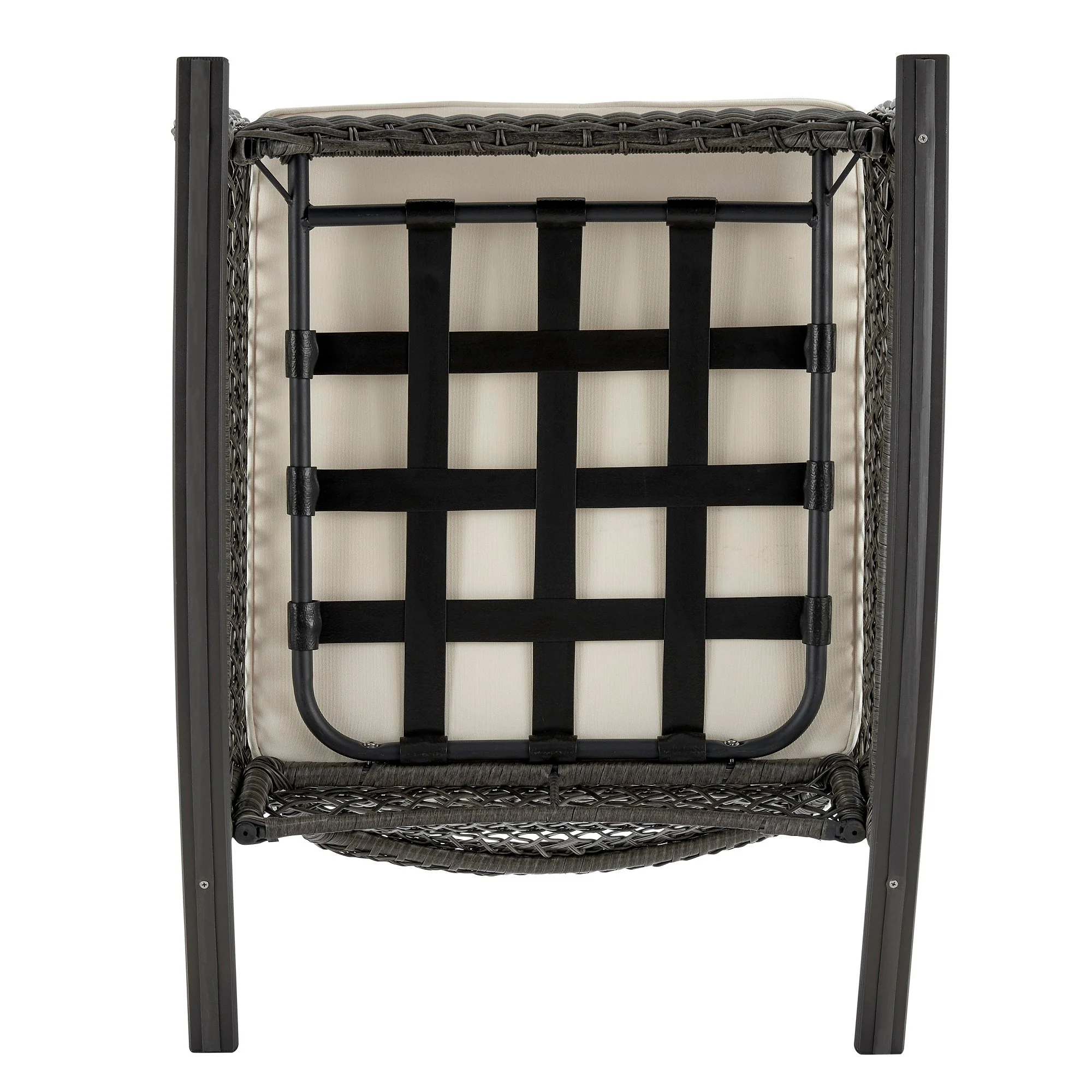 Fruttuo Patio Rocking Chair with Cream Cushions - Image 9