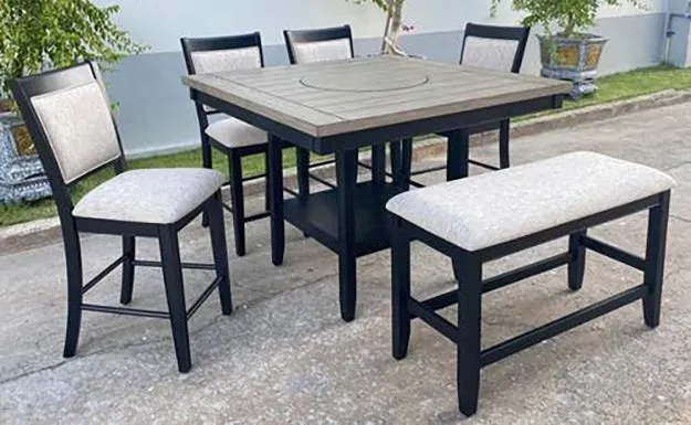 Fulton Charcoal and Light Gray Counter Hight Table - Image 4