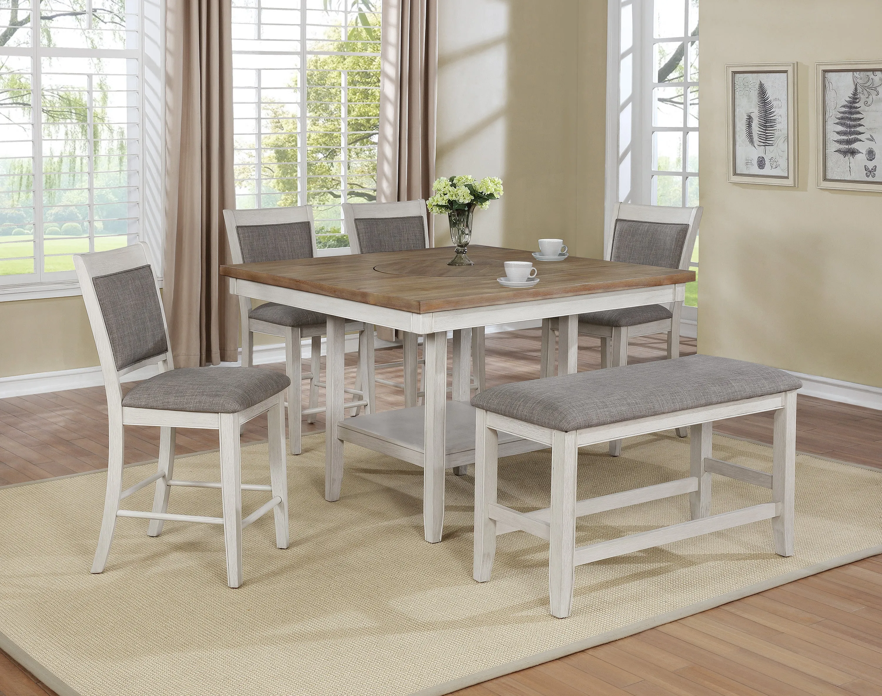 Fulton White Counter Height Chair, Set of 2 - Image 2