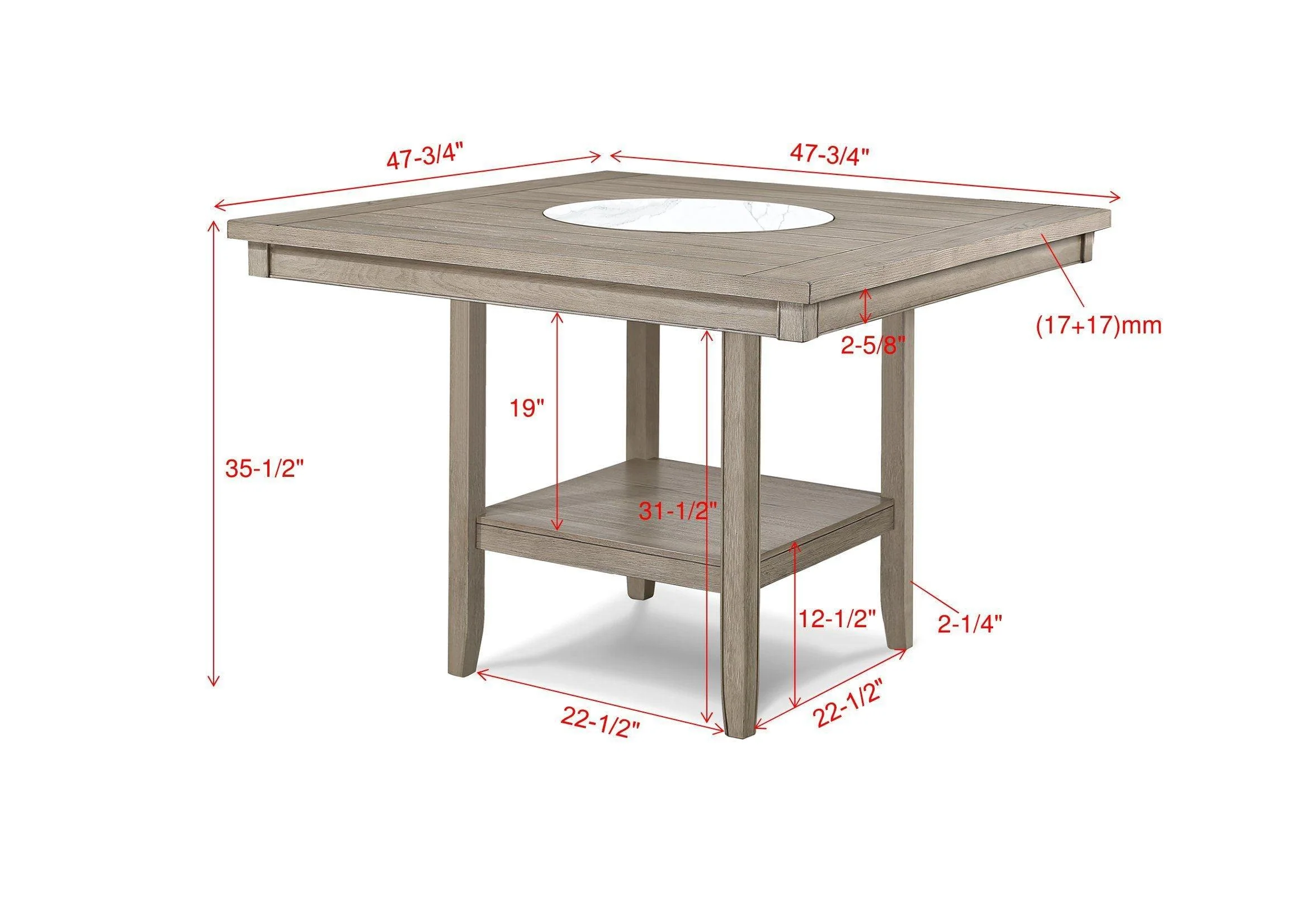 Fulton White Oak Counter Height Dining Set - Image 8