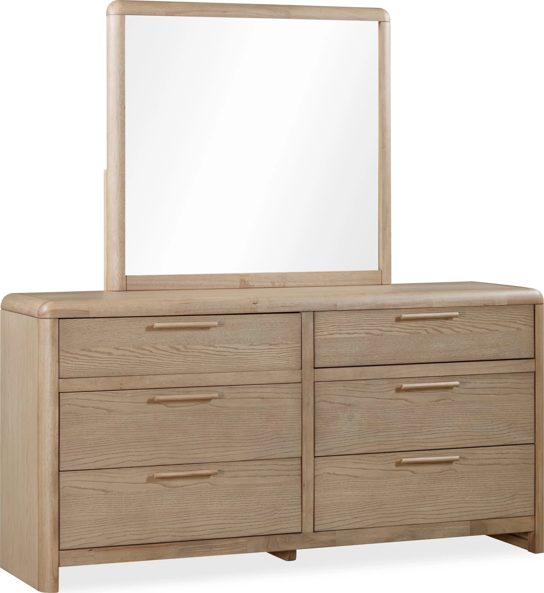 Furano Ginger Six Drawer Ash Wood Dresser - Image 4